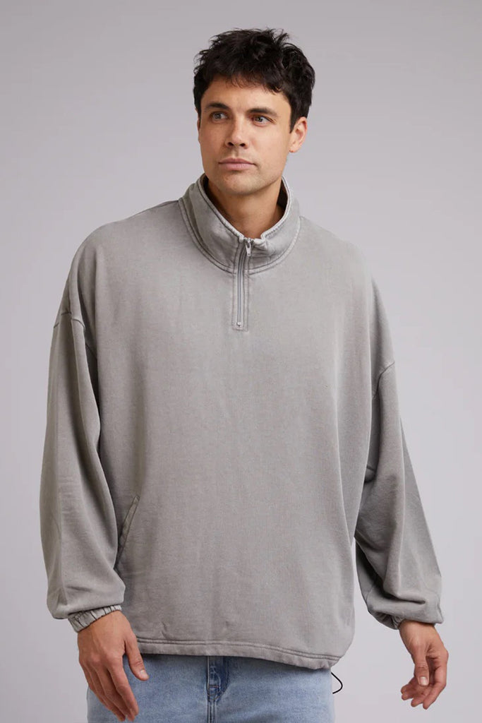 Half zip jumper grey best sale