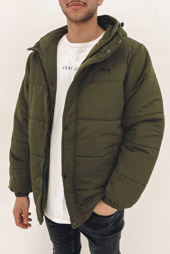 Green hot sale puffa jacket