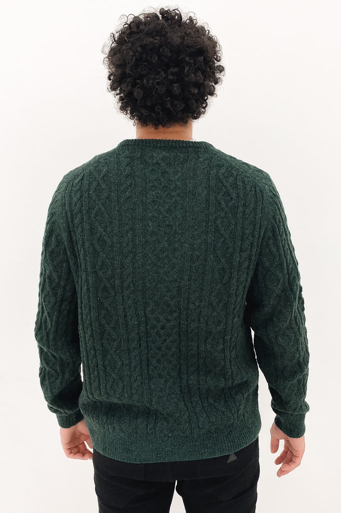 Mohair Fishermans Knit Pine