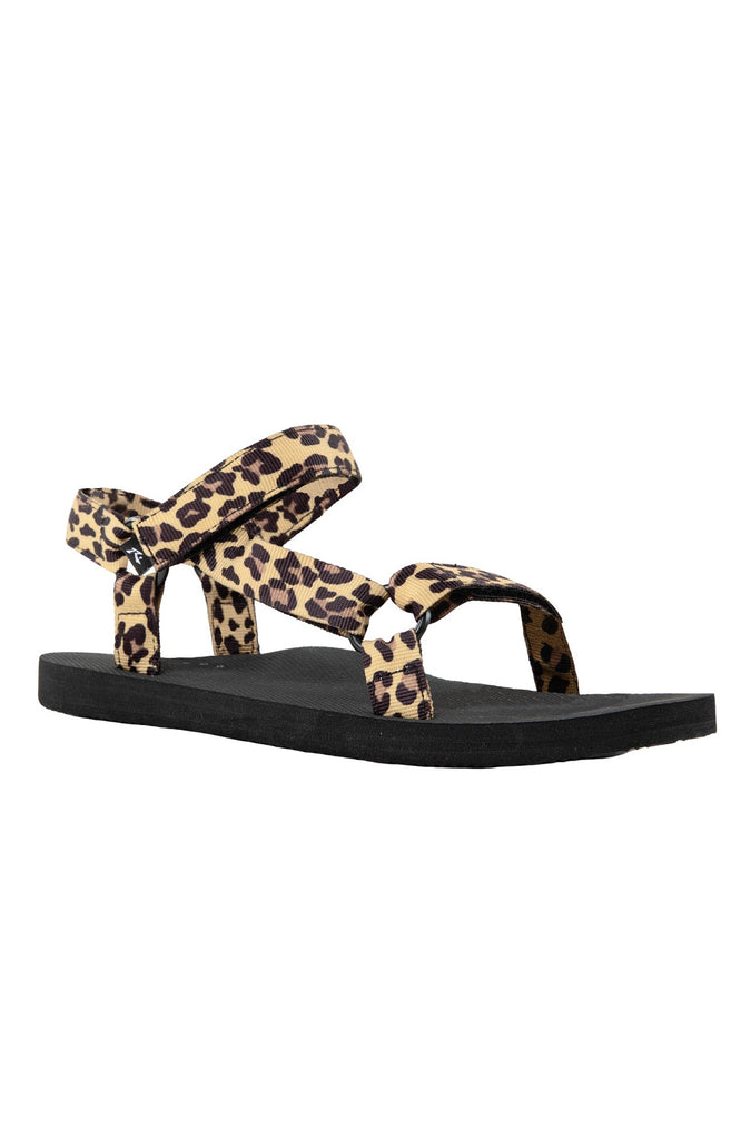 Leopard print velcro online sandals