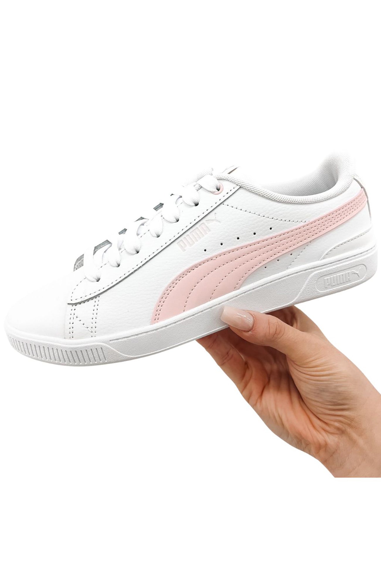 Vikky V3 Leather Sneaker Puma White Galaxy Pink