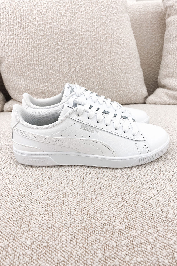 Vikky V3 Leather Sneaker Puma White Silver Jean Jail