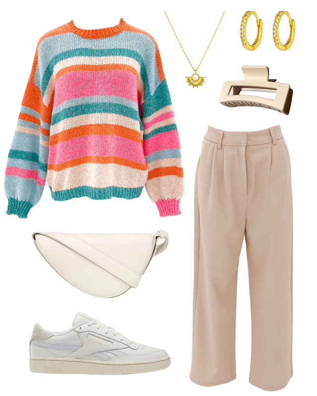 The Ashlyn Knit Jumper Rainbow Stripe