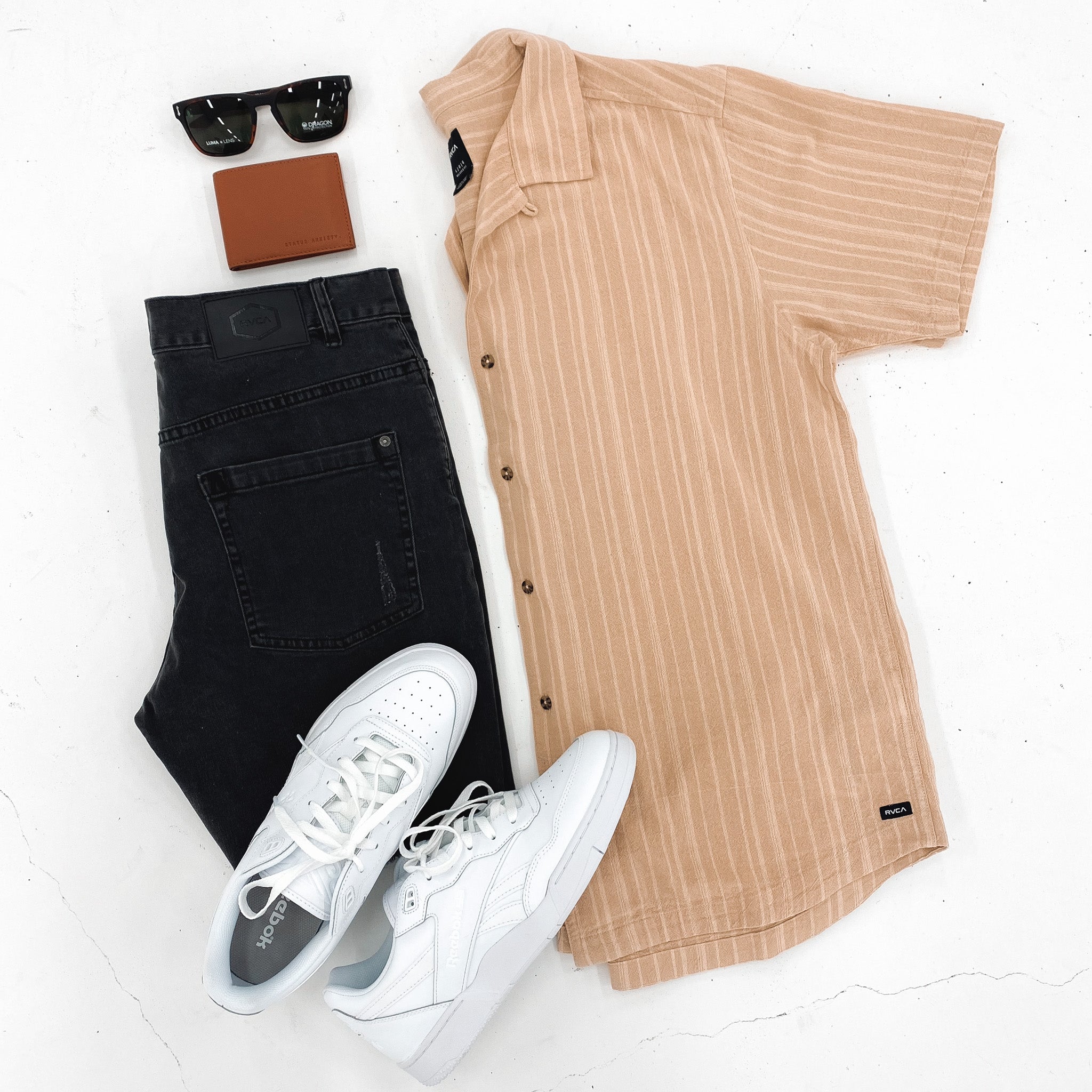 The Beat Stripe Short Sleeve Shirt Stone