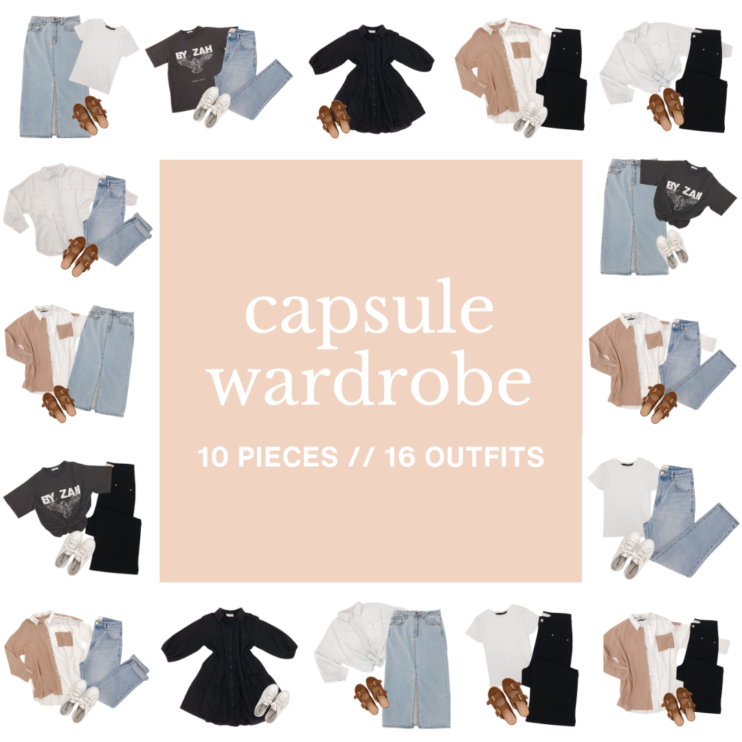 Capsule Wardrobe - 10 pieces // 16 outfits