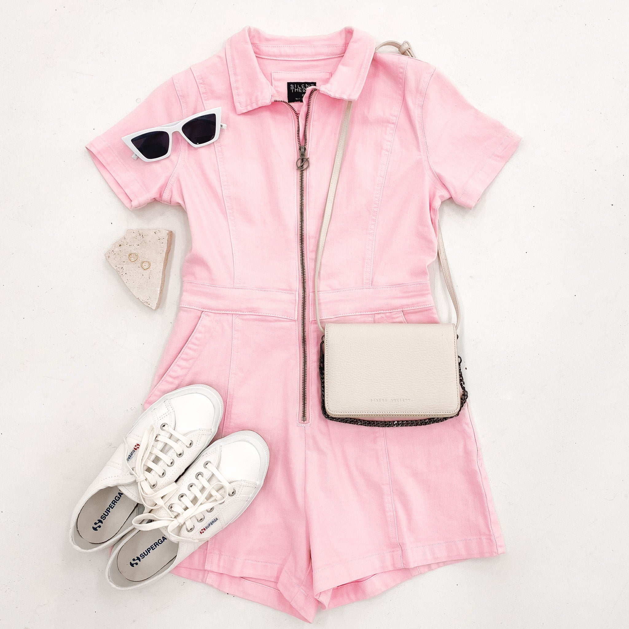 The Boston Playsuit Pink