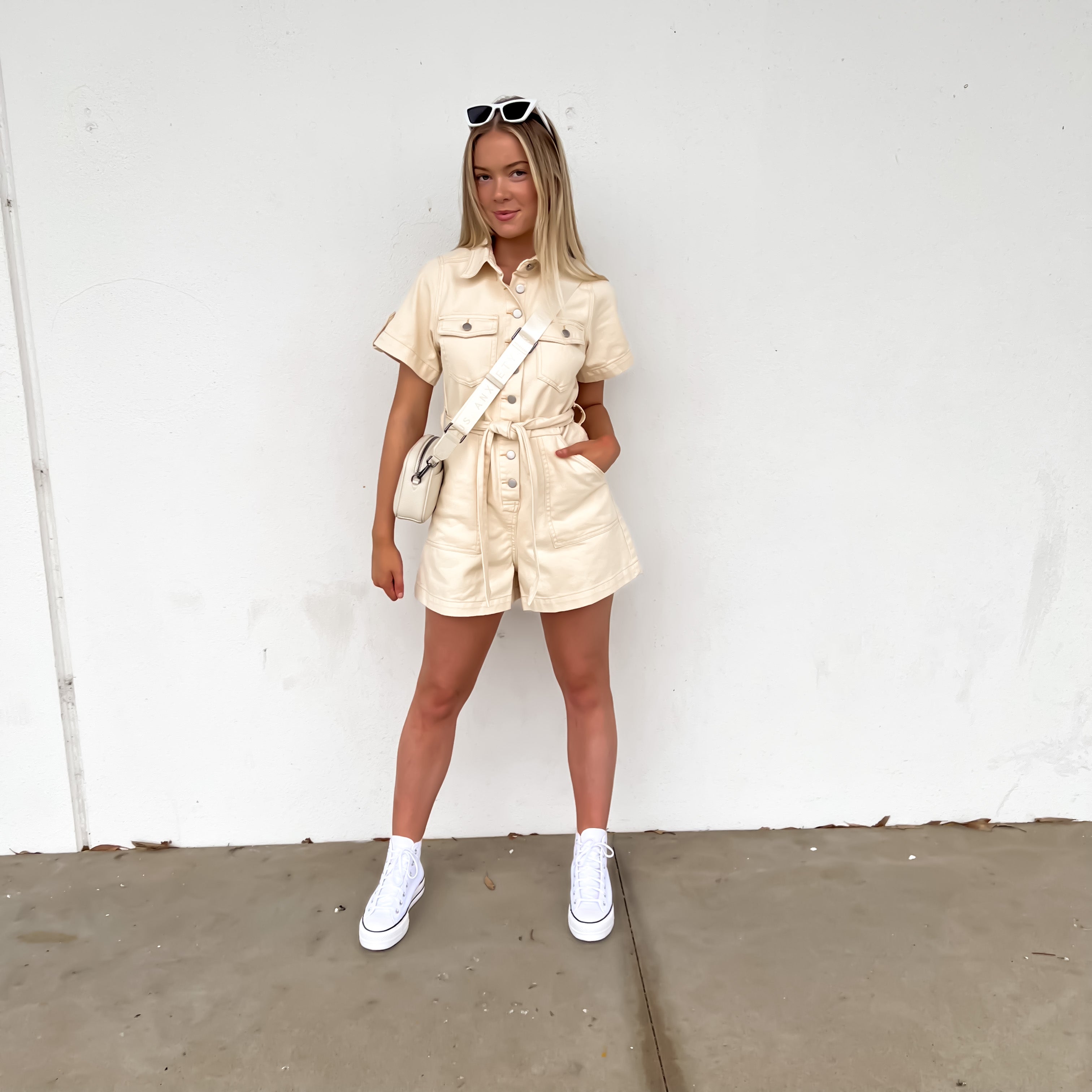 Declin Playsuit in Beige