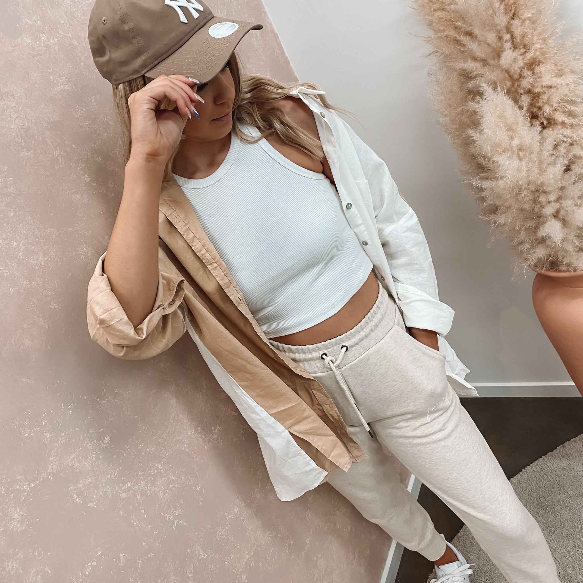 Streetwear Styling - Dimity Shirt Beige White