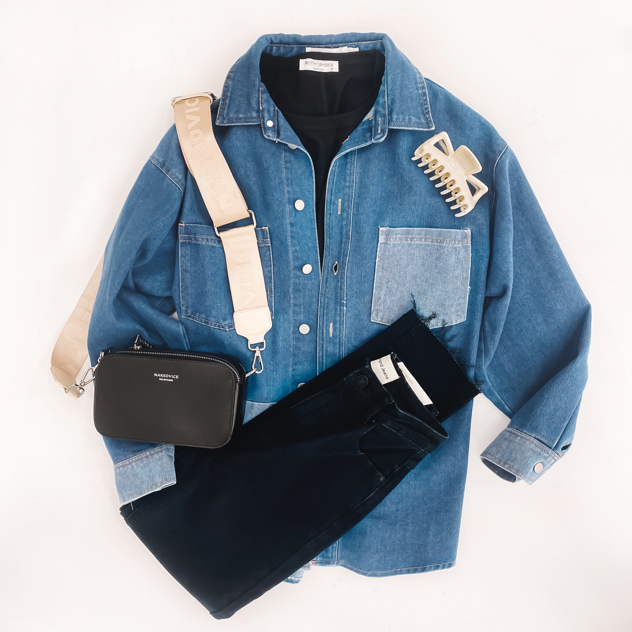 The Kilah Denim Shacket Blue