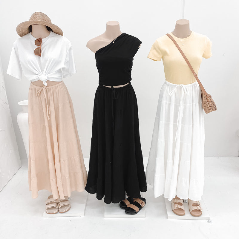 The Luka Maxi Skirt styled three different ways