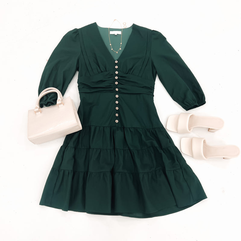 Aubra Mini Dress Emerald