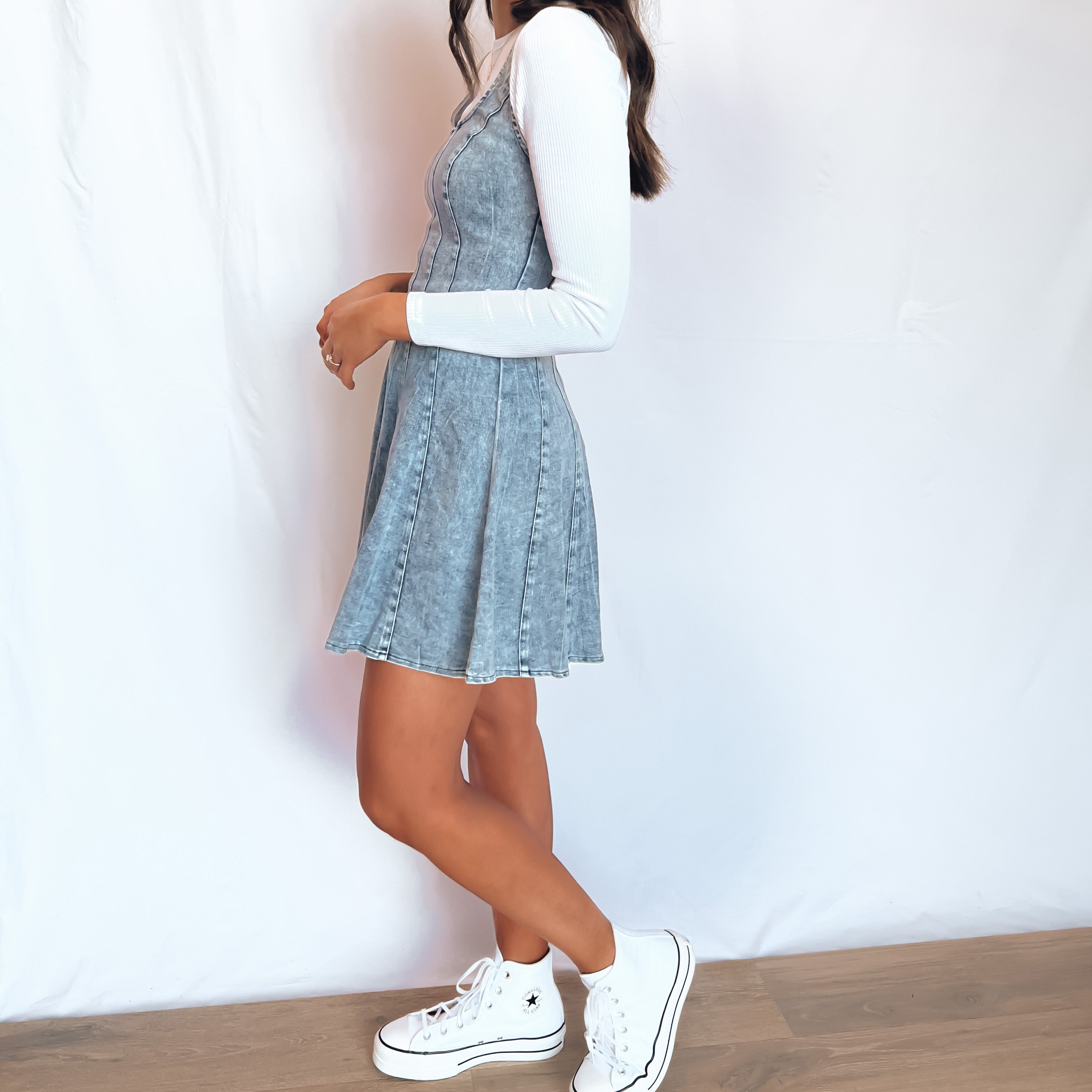 The Mellie Denim Mini Dress