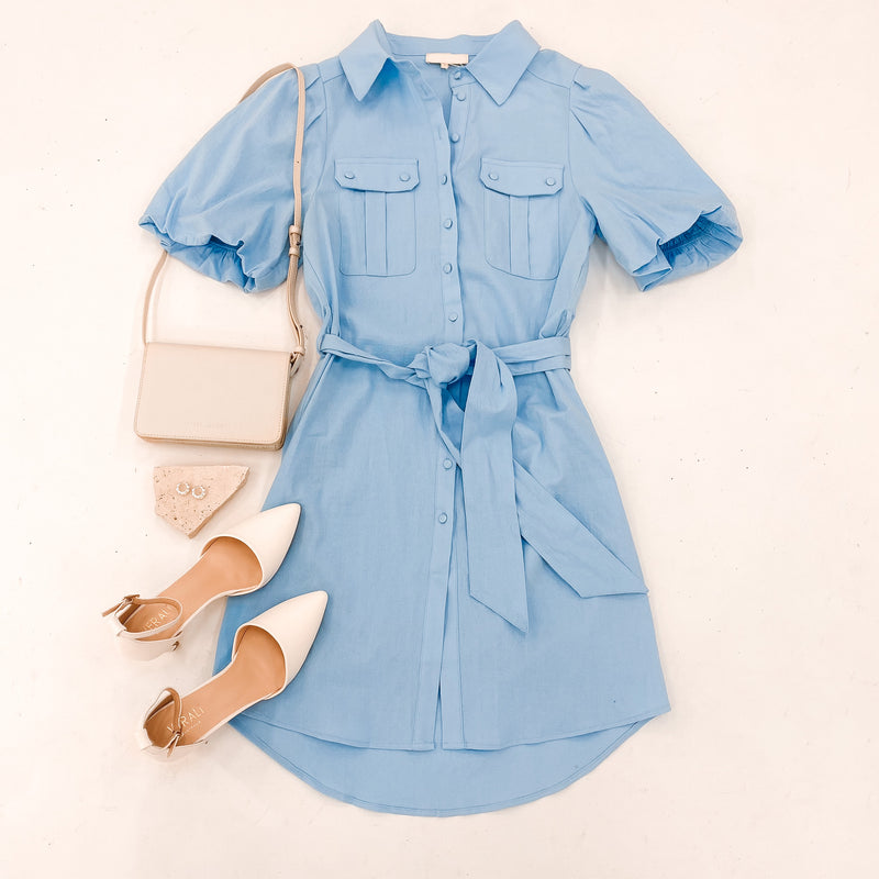 The Sydney Mini Dress Blue - Jean Jail