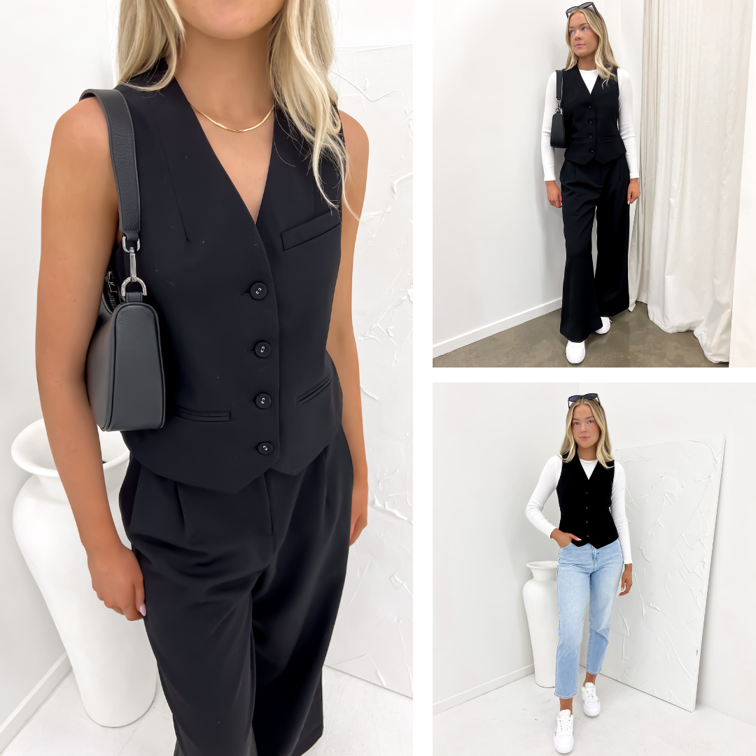 Three ways to style the Liarna Vest Black