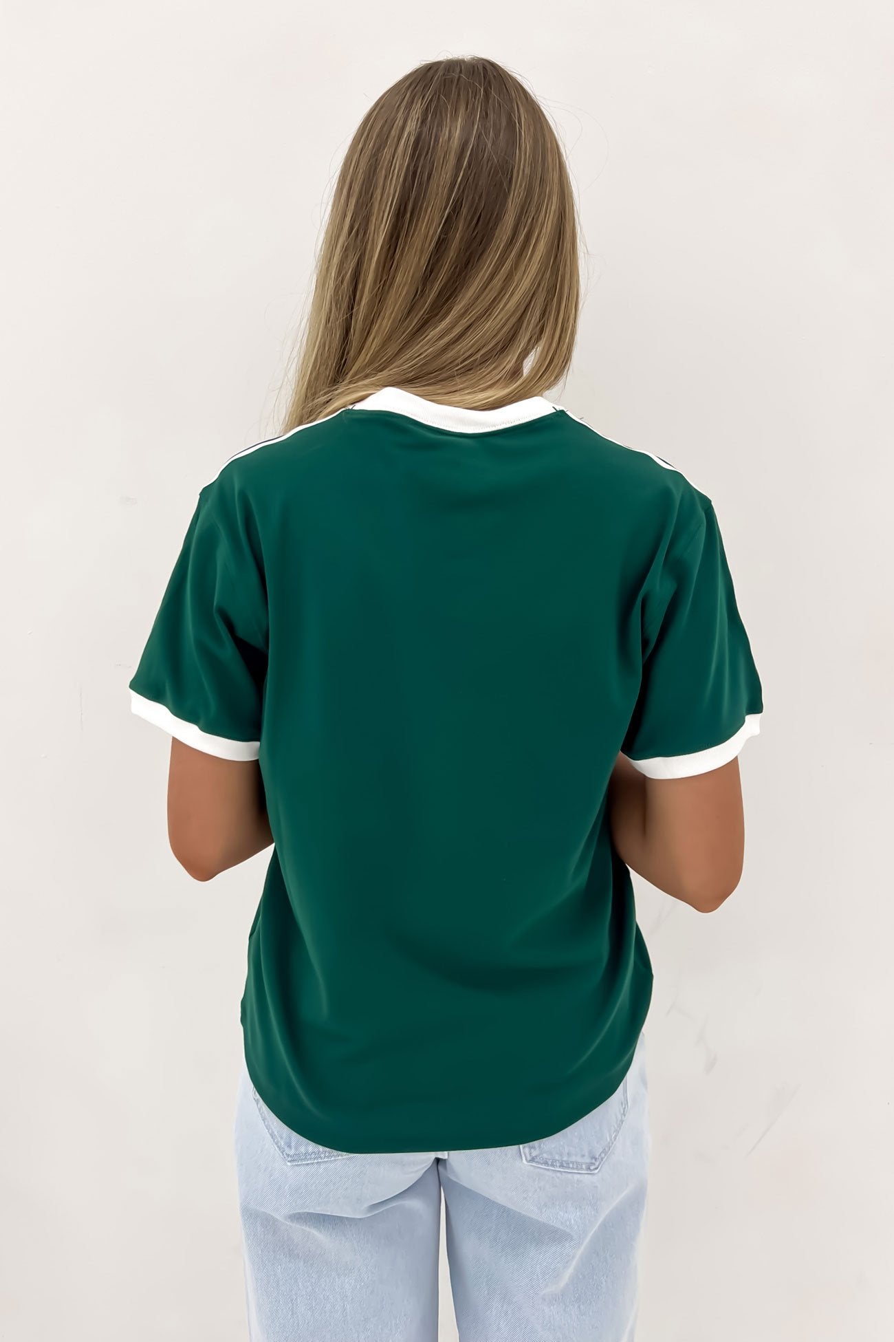 3 Stripe Tee Collegiate Green