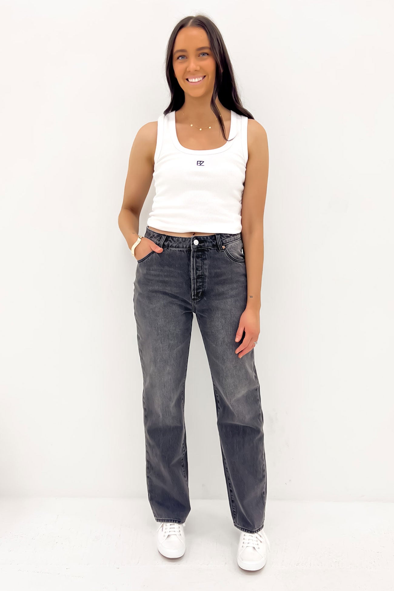 90s Relaxed Jean Worn Black