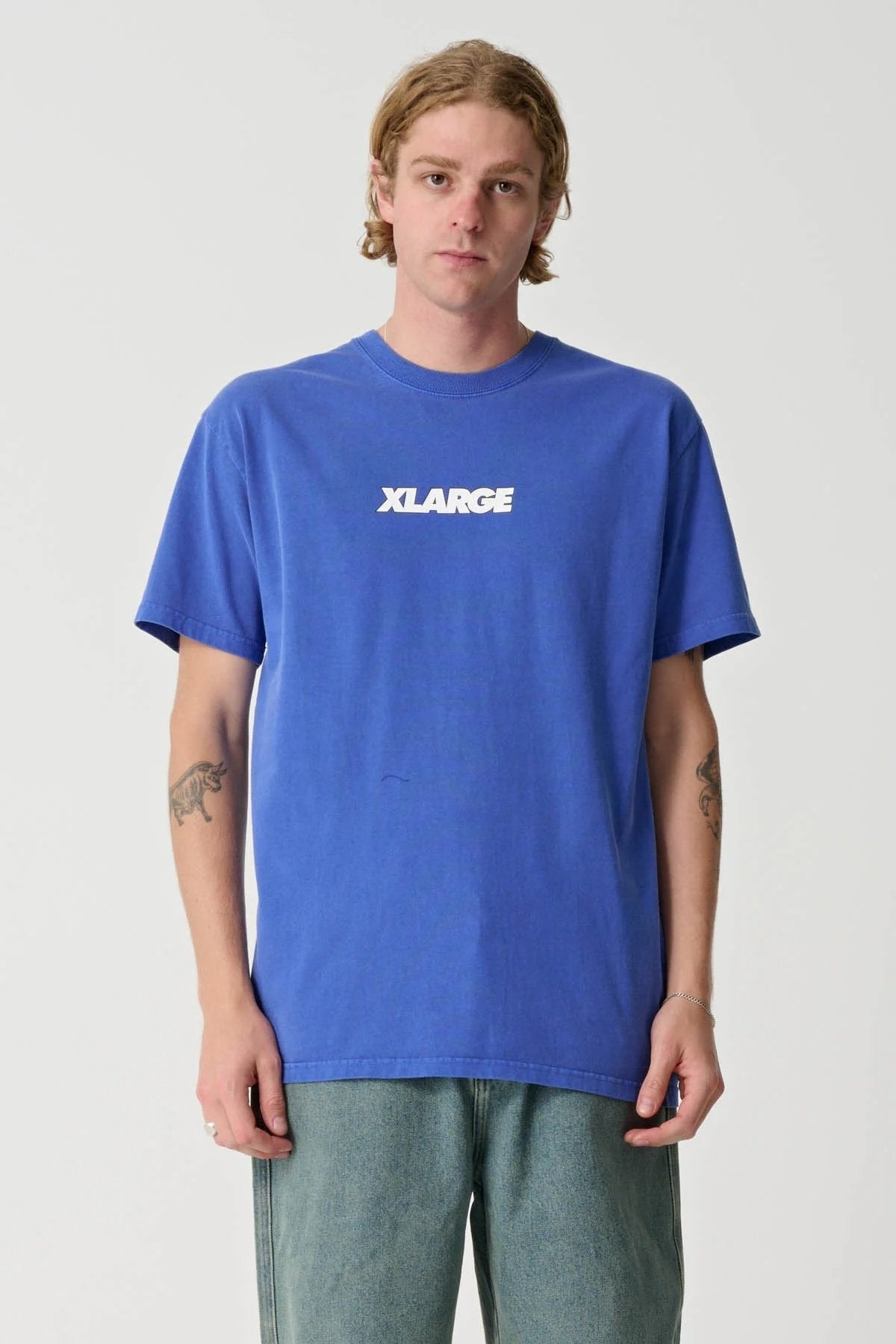 91 Key Italic OG Short Sleeve Tee Pigment Blue