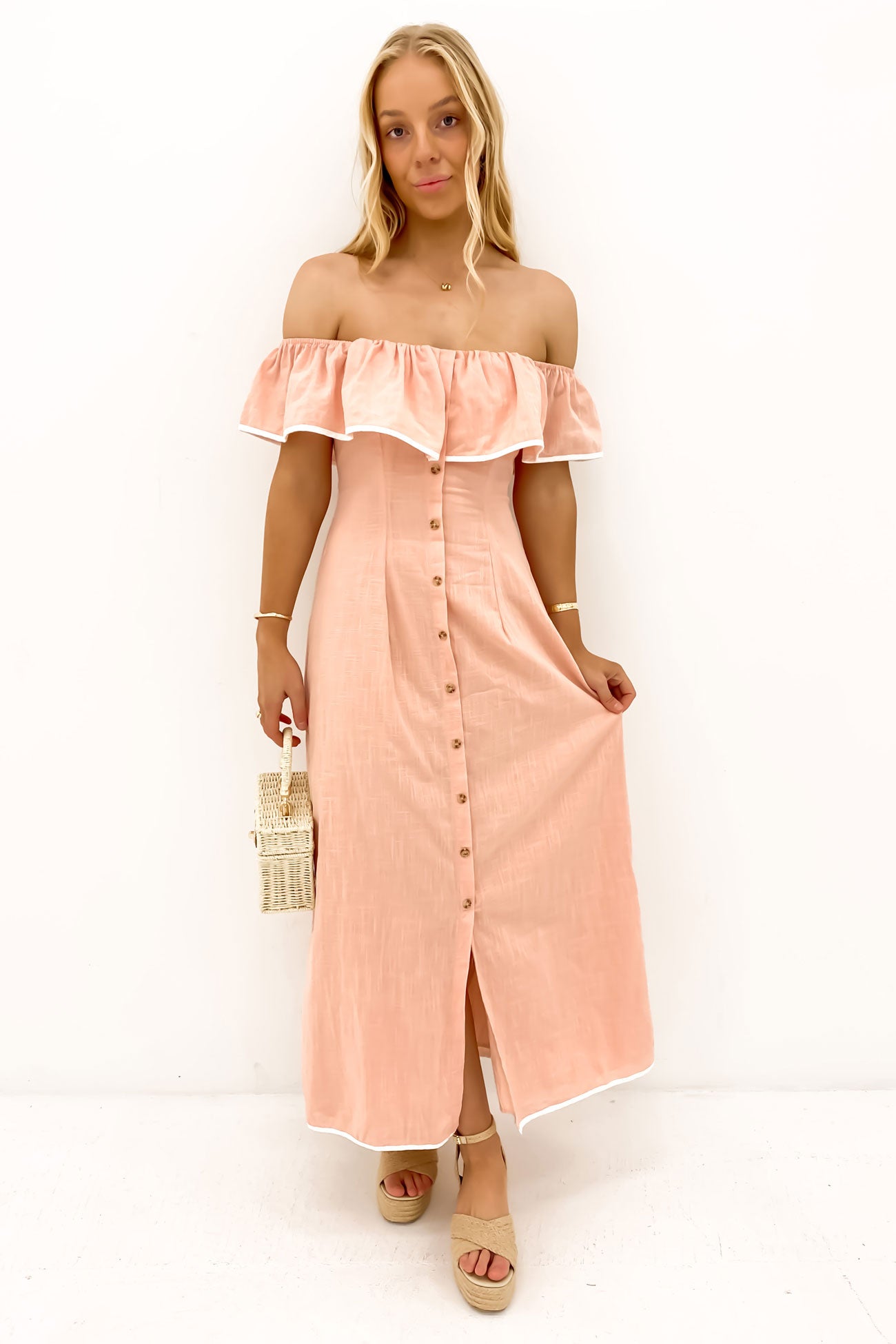 Aaron Midi Dress Blush