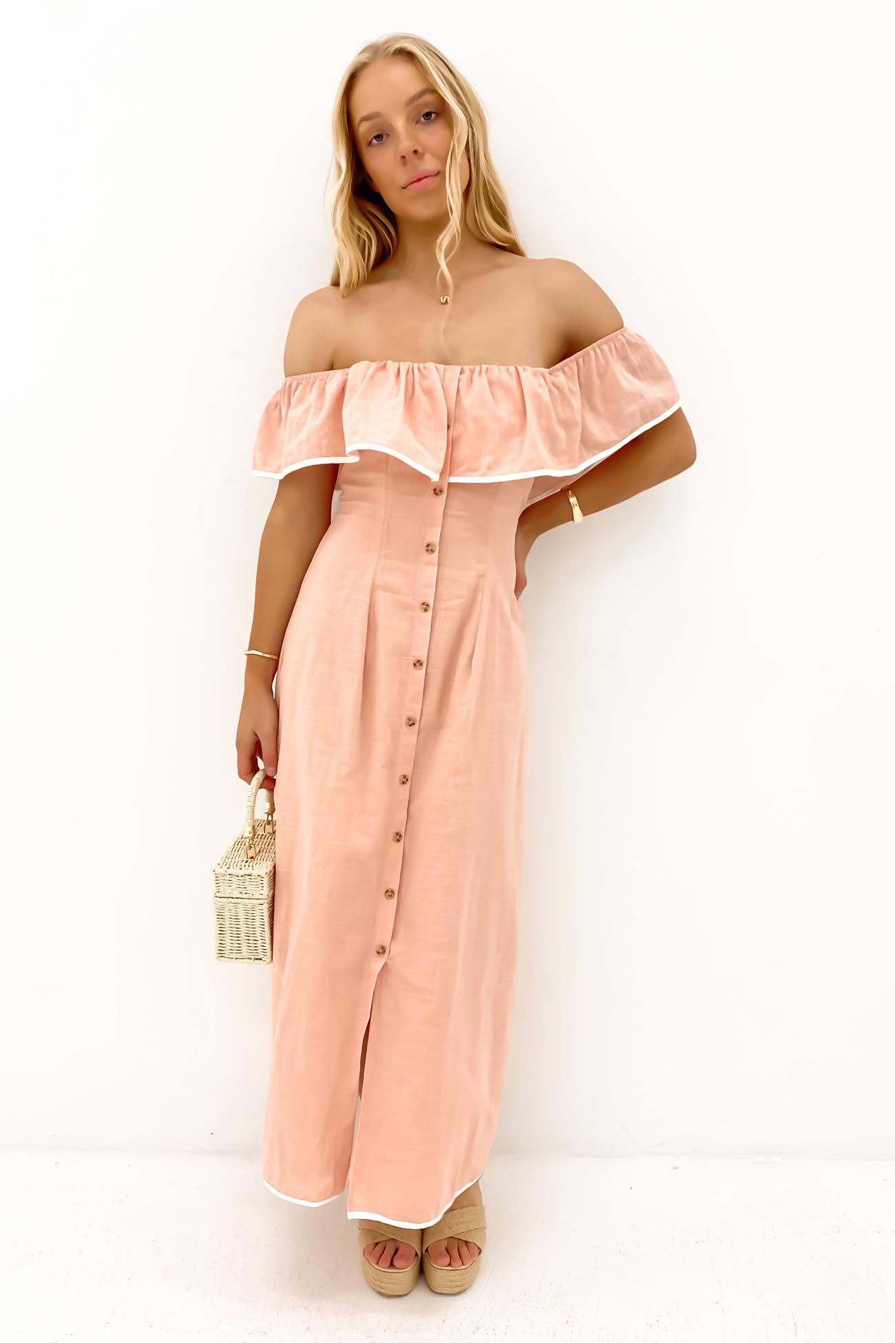 Aaron Midi Dress Blush