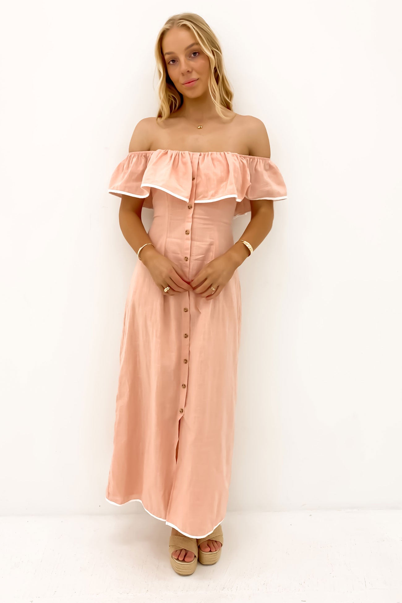 Aaron Midi Dress Blush