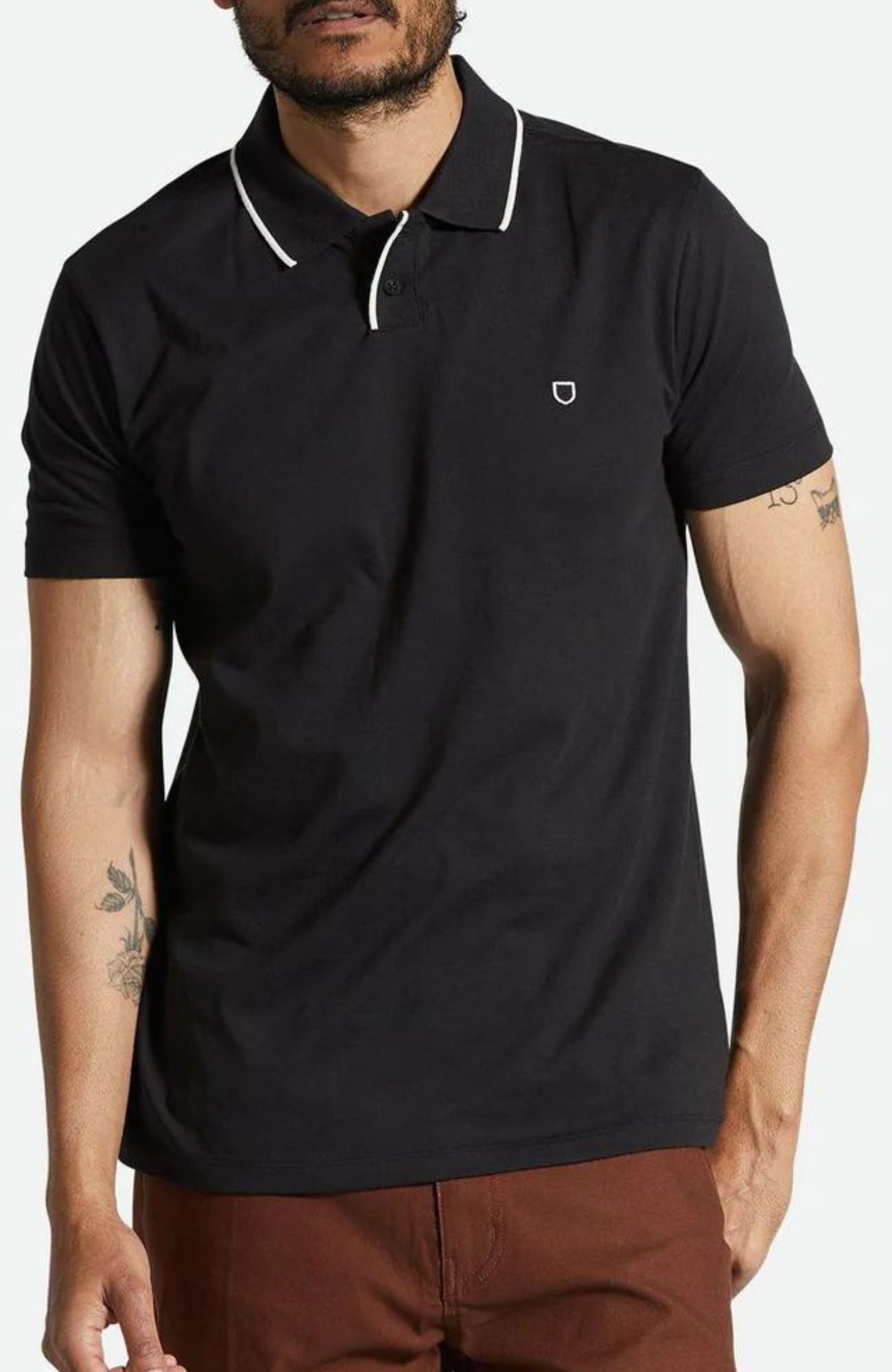 Mod Flex Short Sleeve Polo Knit Black