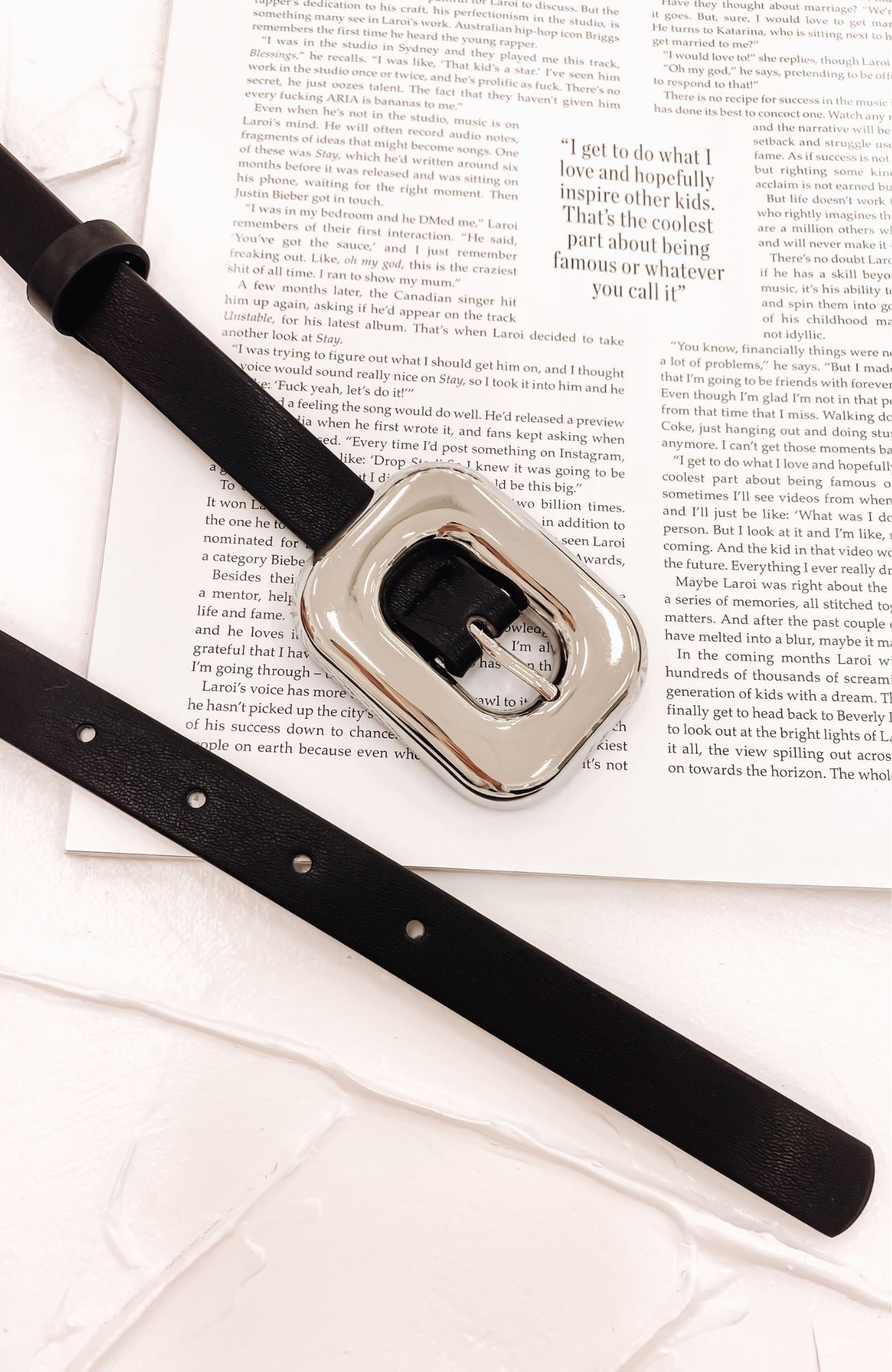 Kellie Belt Black Silver