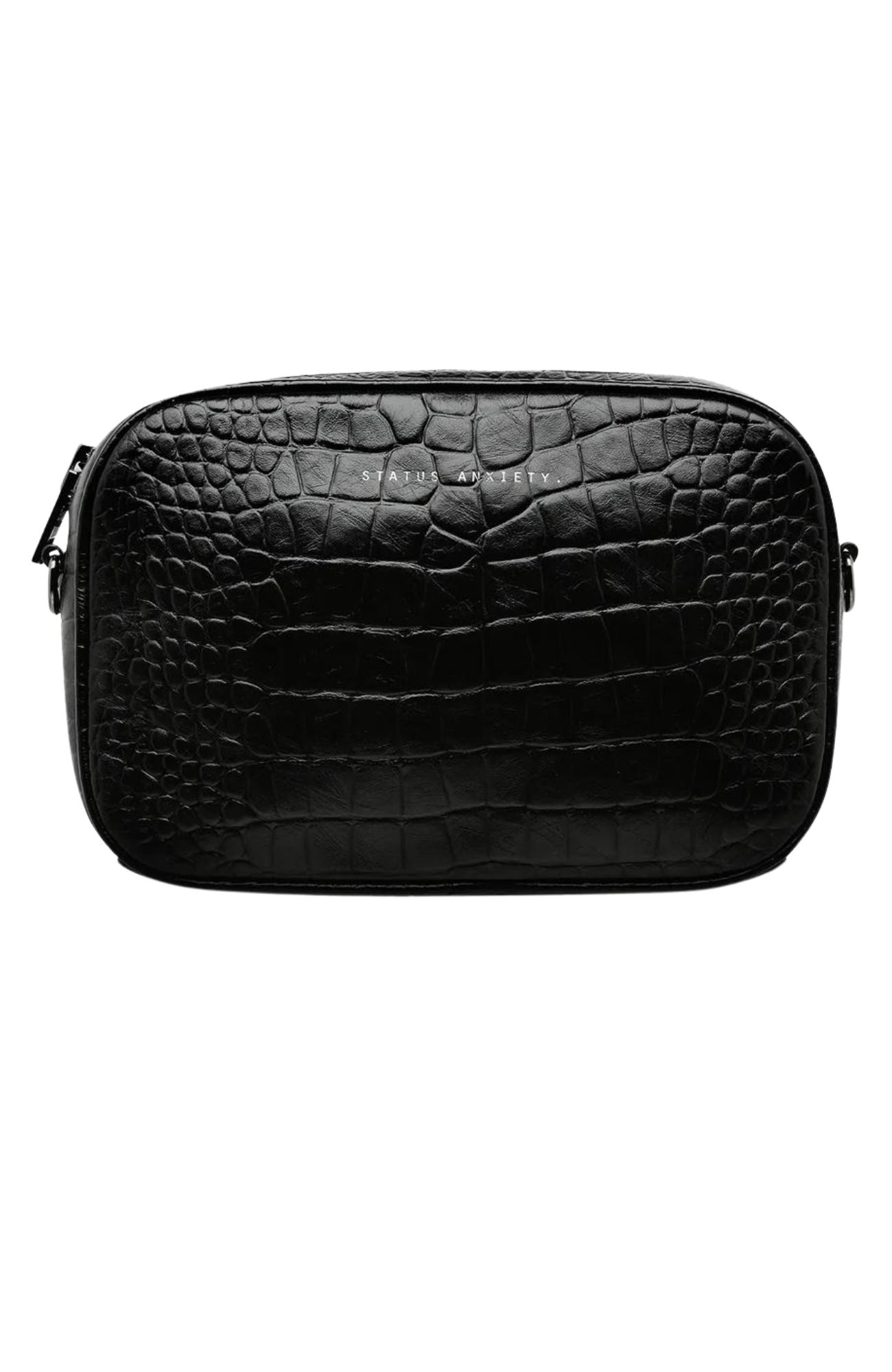 Plunder Bag Black Croc Emboss