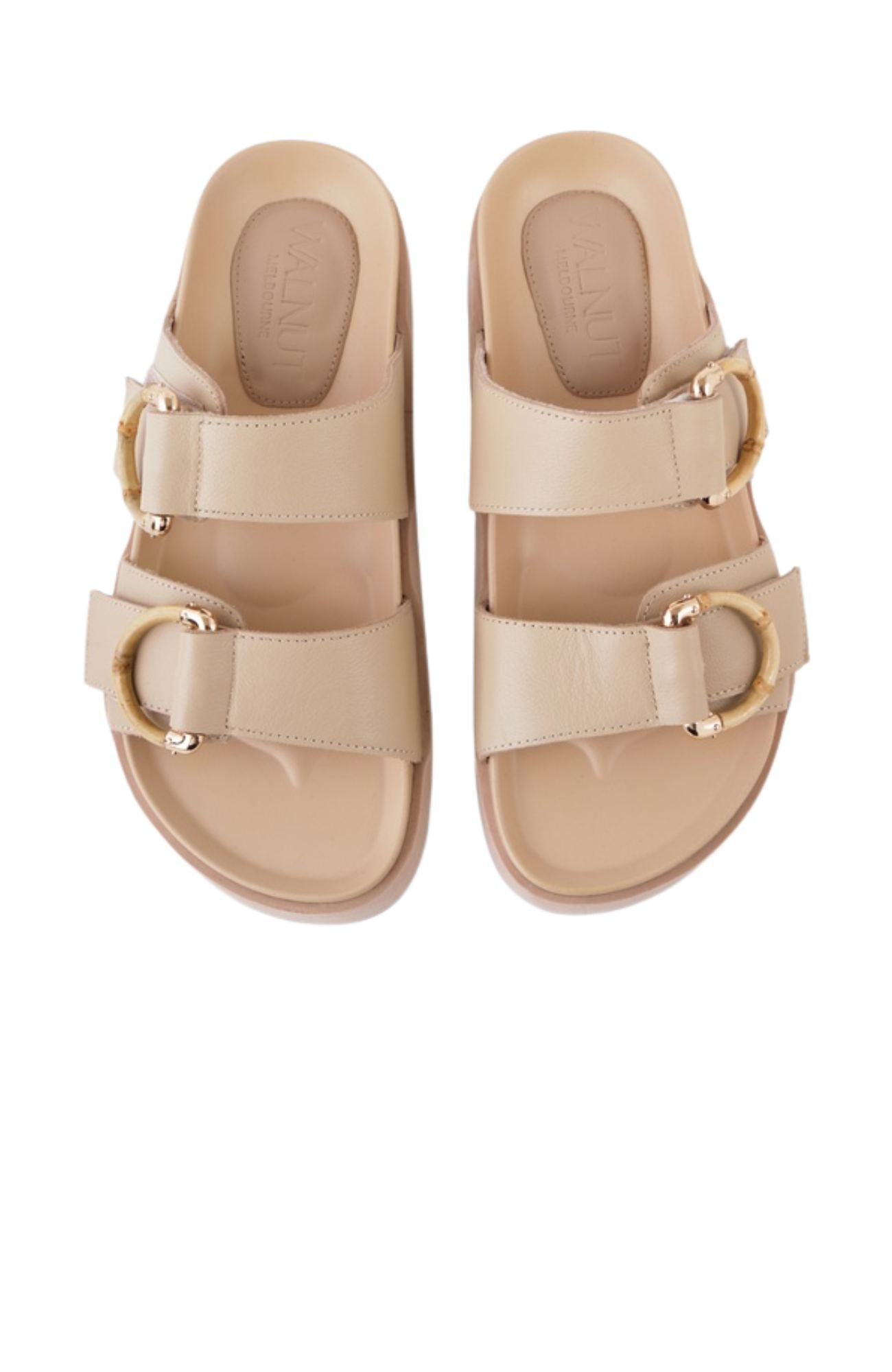 Mint Leather Slide Camel