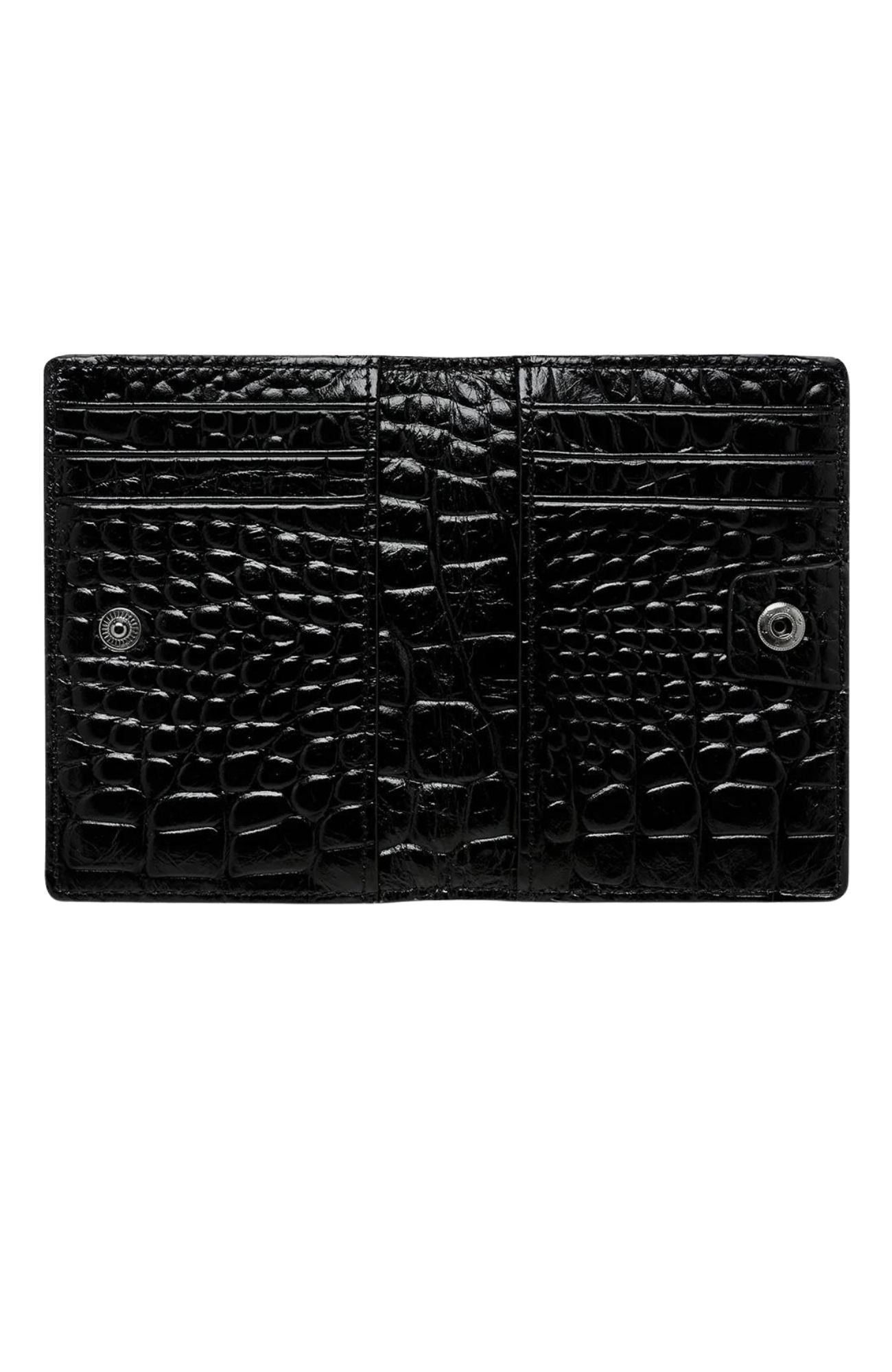 Easy Does It Wallet Black Croc Emboss