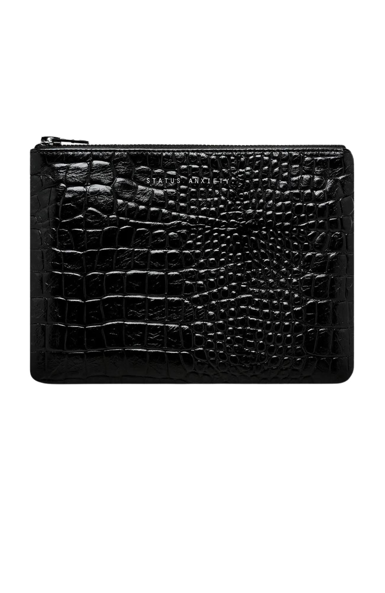 New Day Wallet Black Croc Emboss