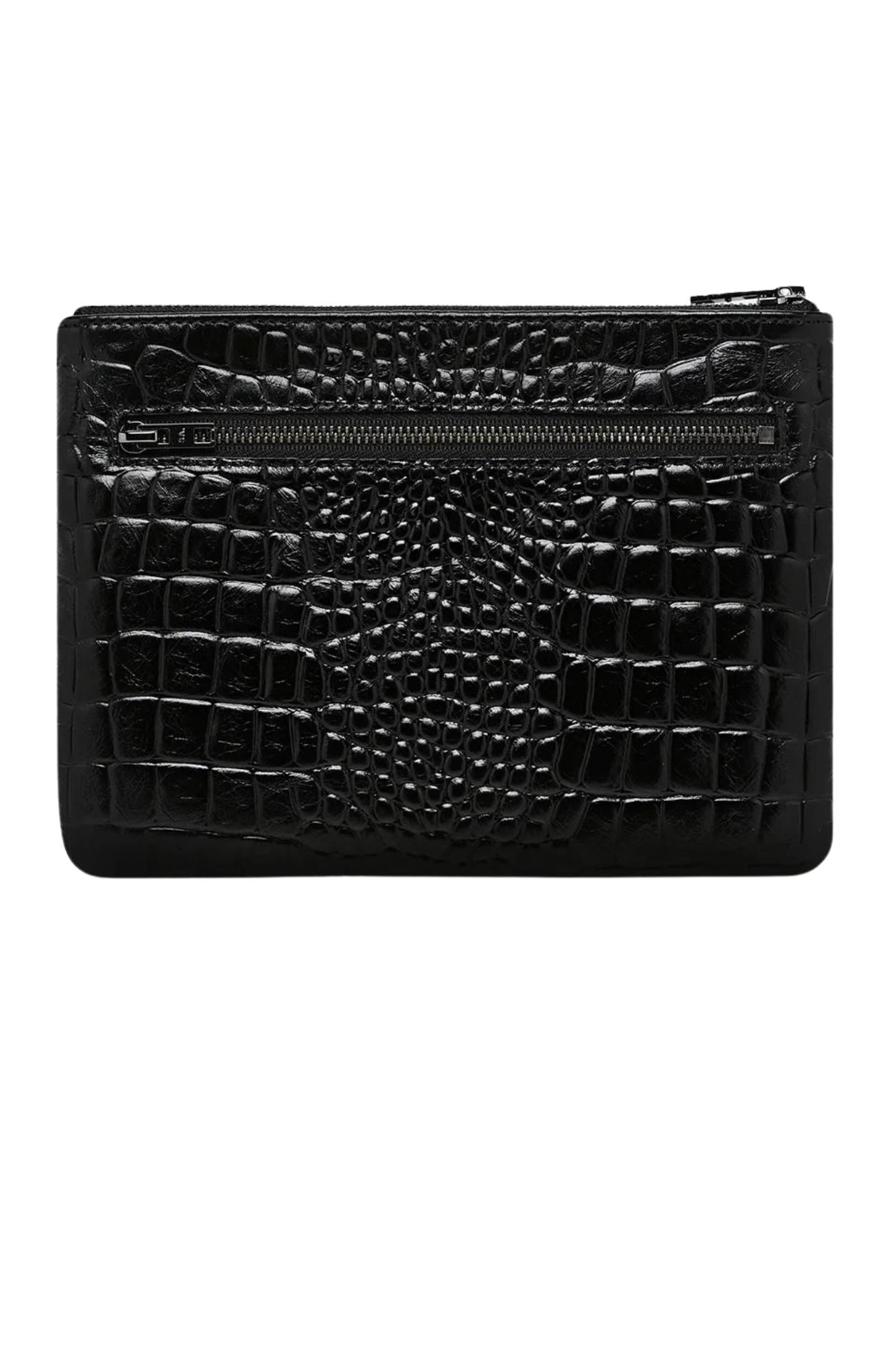 New Day Wallet Black Croc Emboss