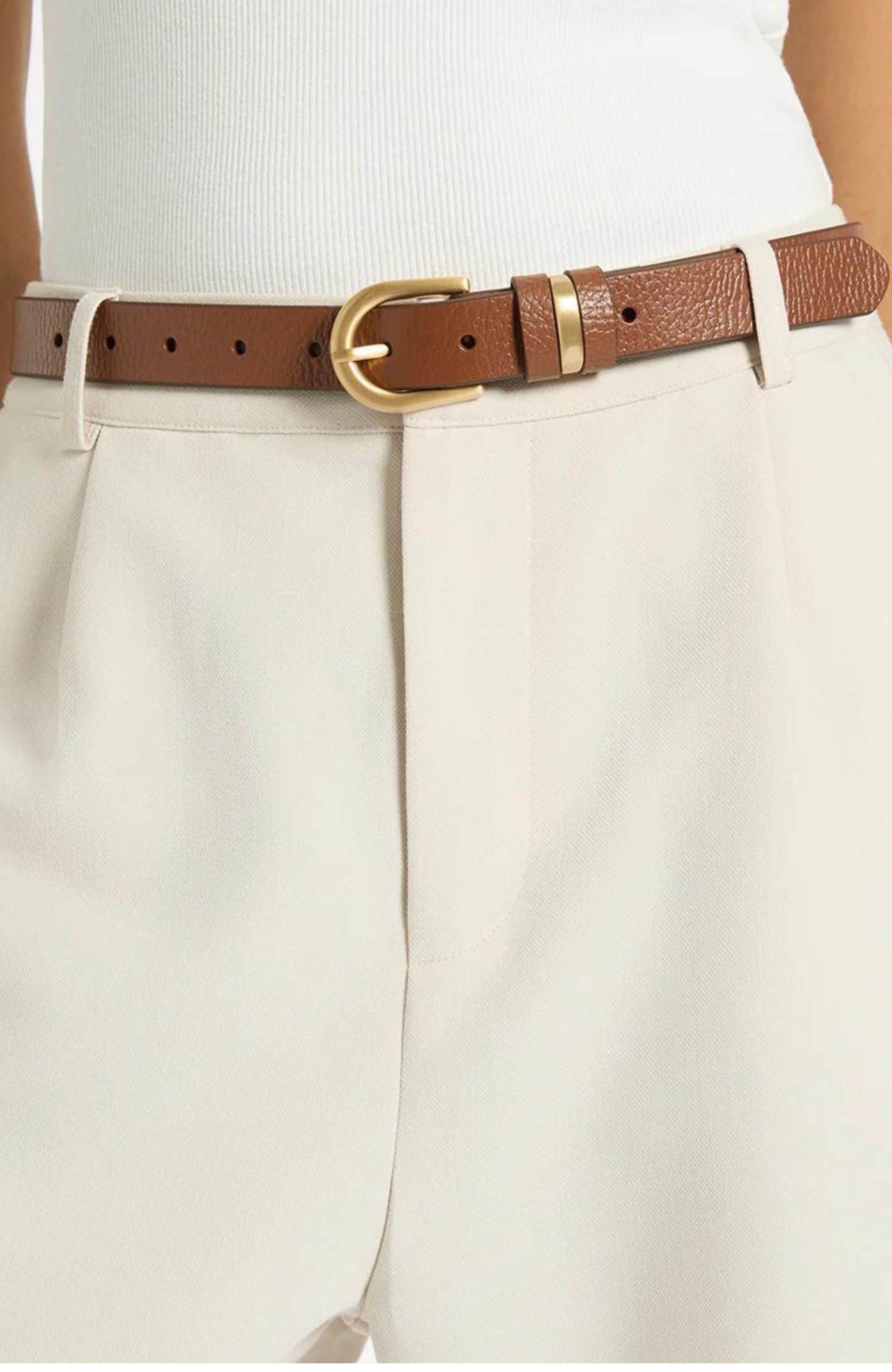 Over And Over Belt Tan Gold