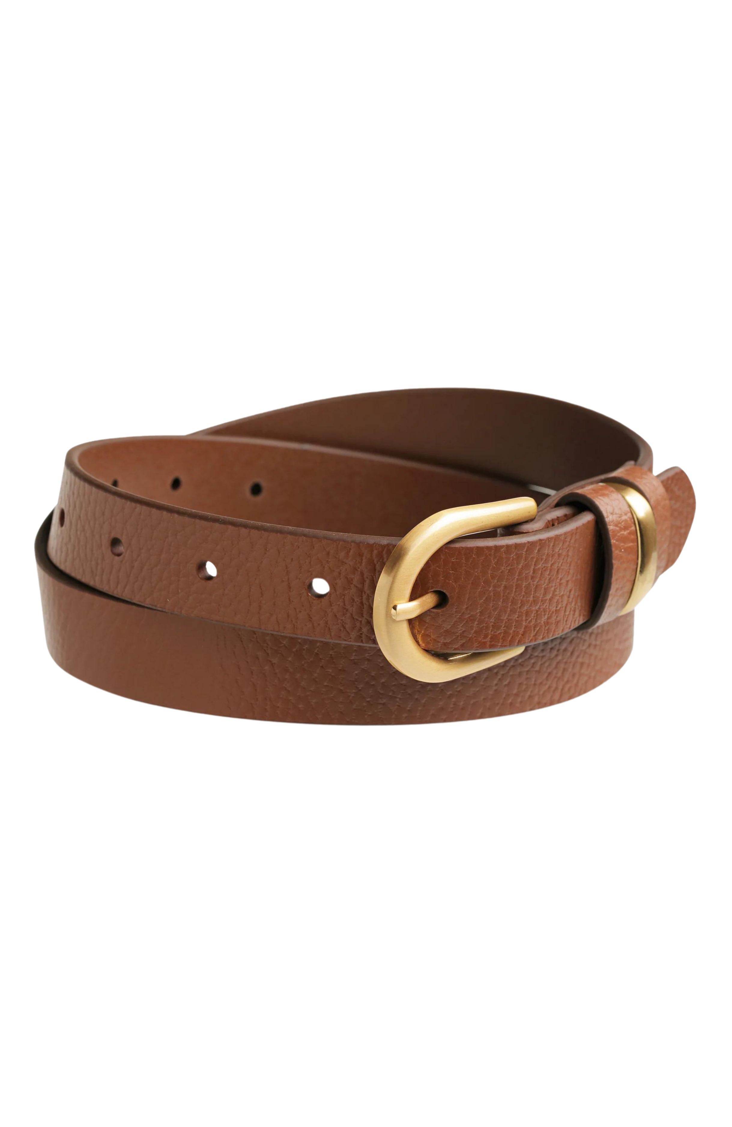 Over And Over Belt Tan Gold