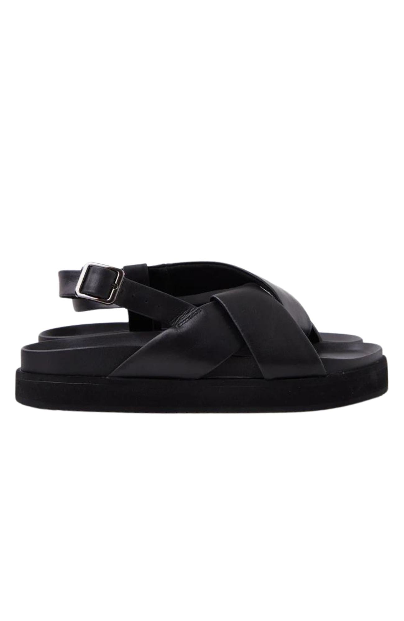 Mya Leather Sandal Black