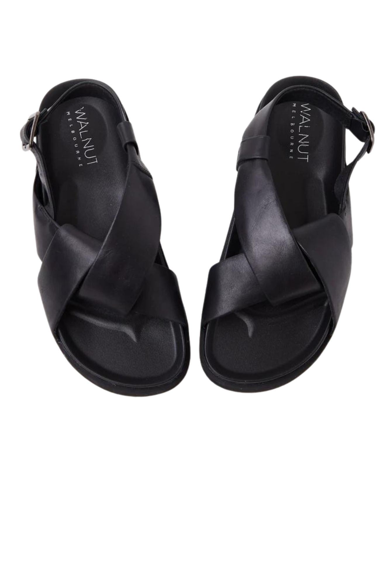 Mya Leather Sandal Black