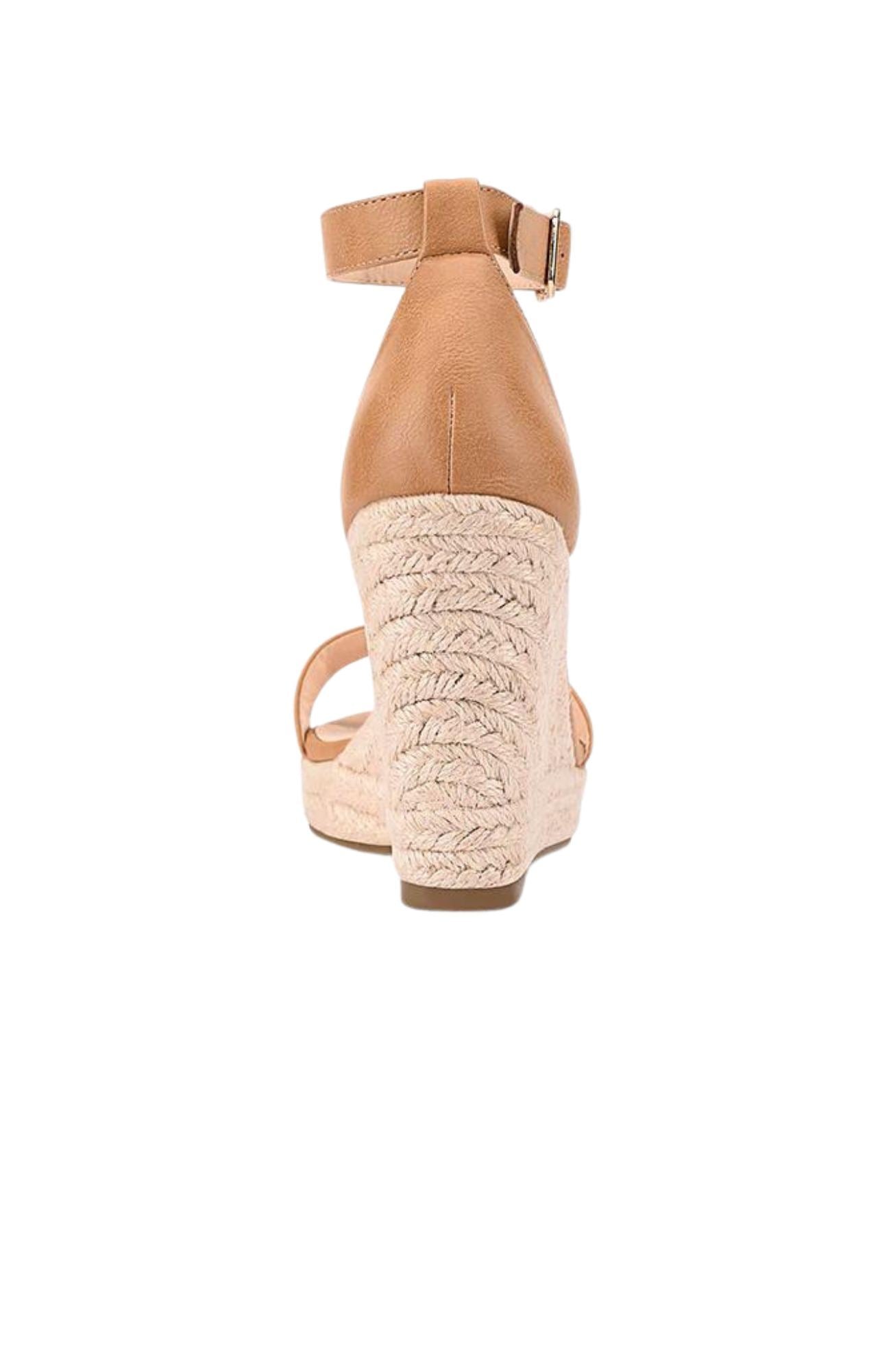 Amena Rope Wedge Caramel