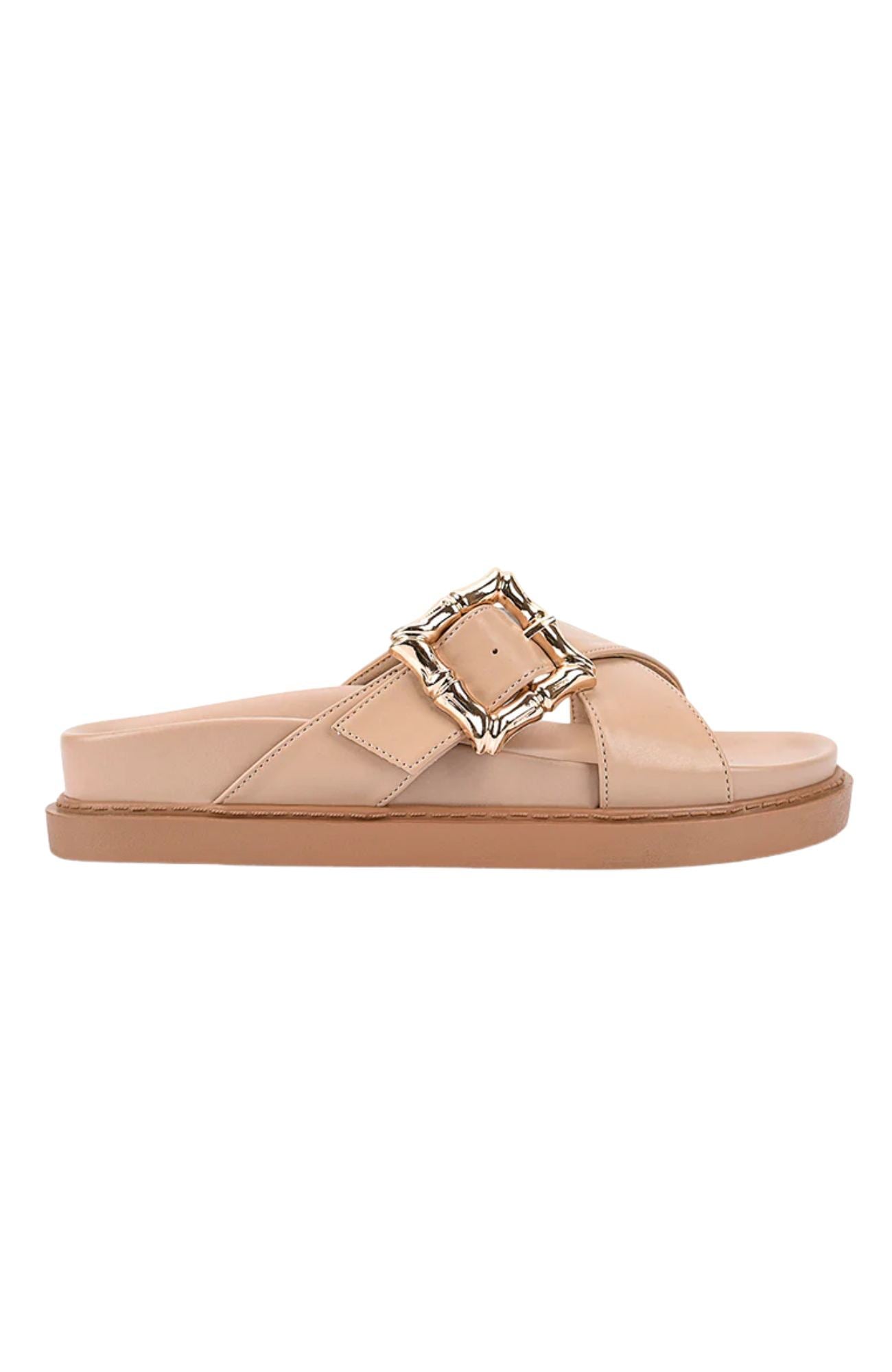 Bradford Footbed Slides Beige