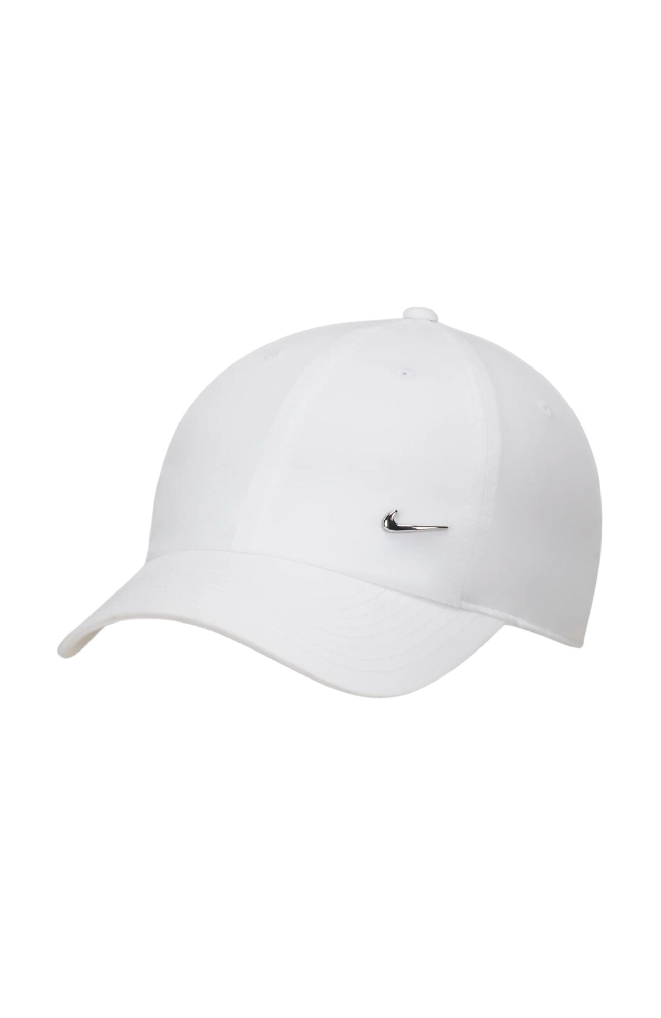 Nike Dri-FIT Club Unstructured Metal Swoosh Cap White