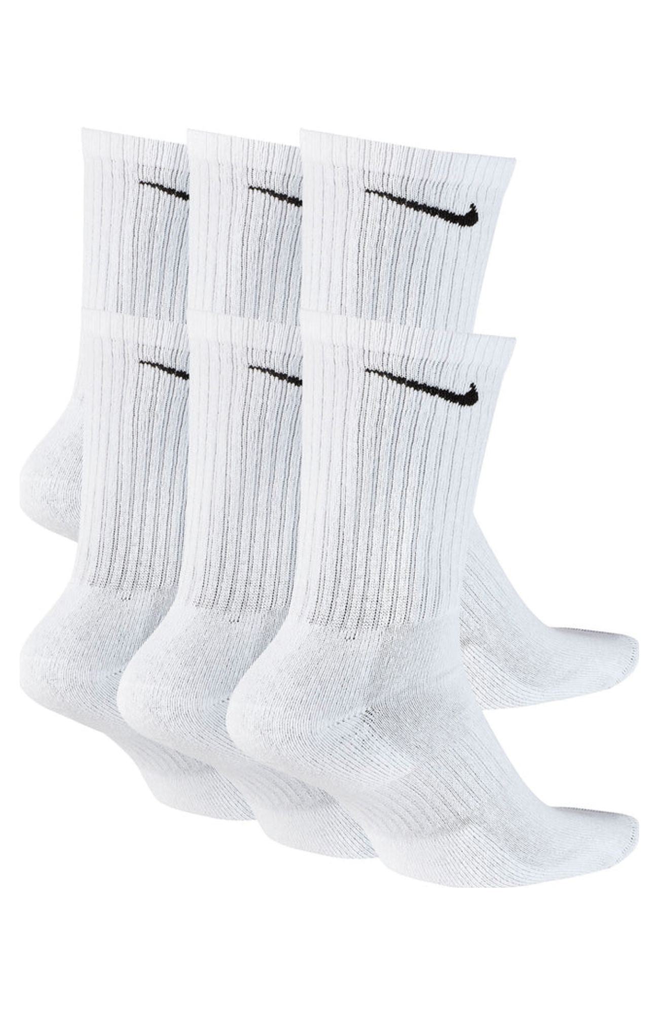 Nike Everyday Cushioned Socks 6PK White Black