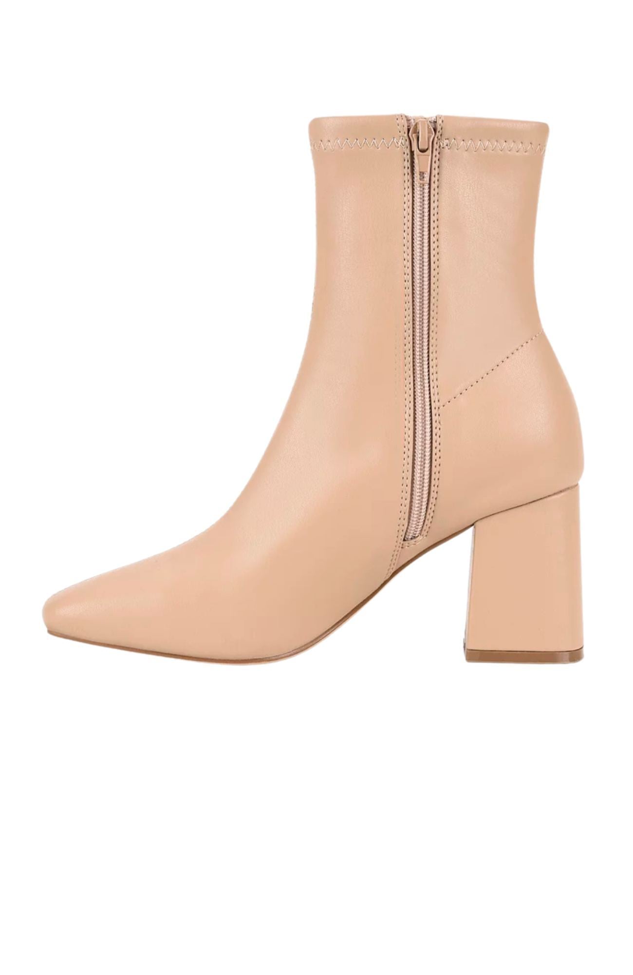 Lizzo Stretch Ankle Boot Beige Stretch