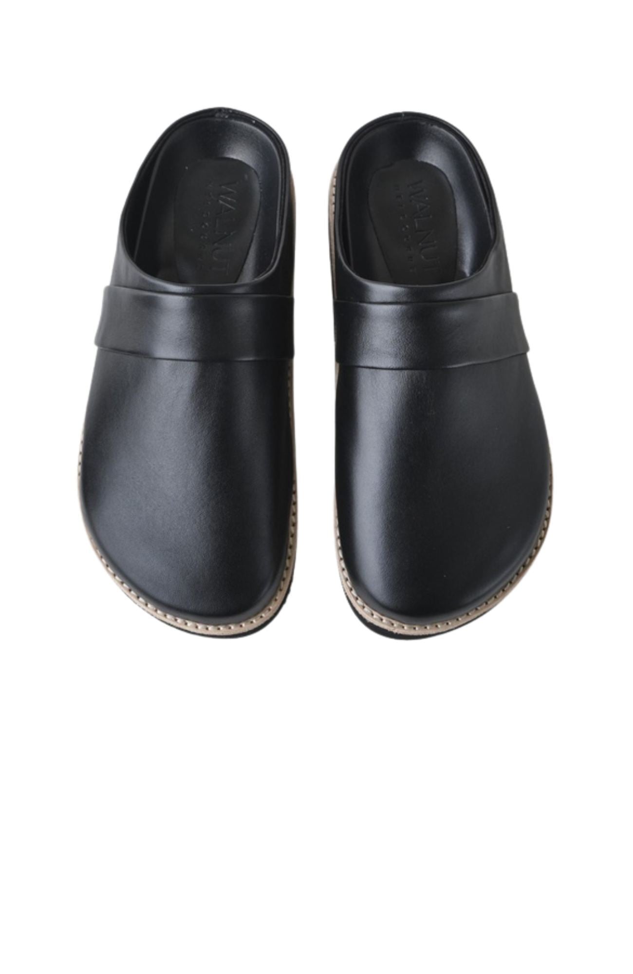 Palmer Leather Mule Black