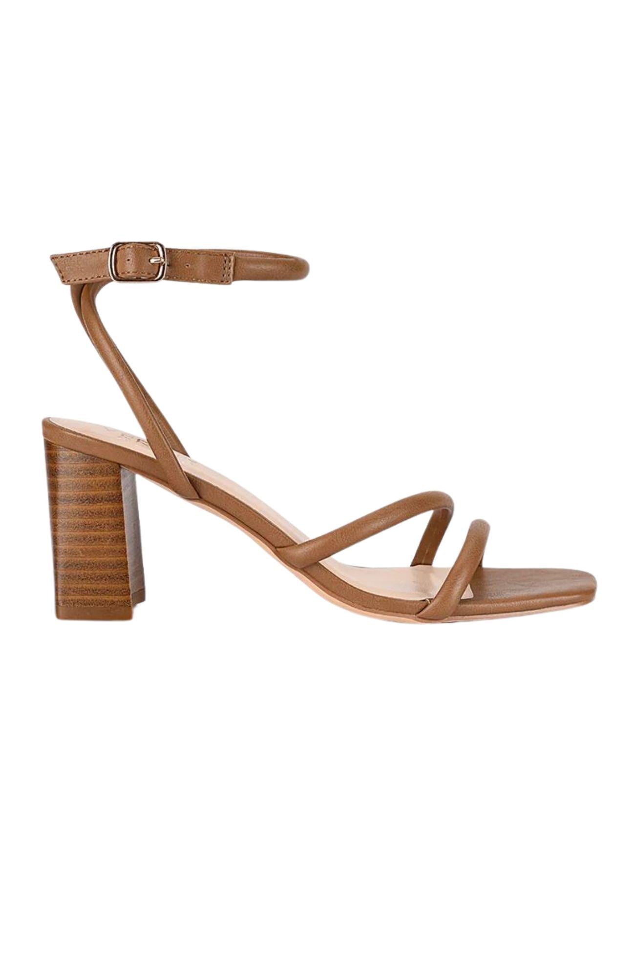 Nadia Block Heel Sandal Tan