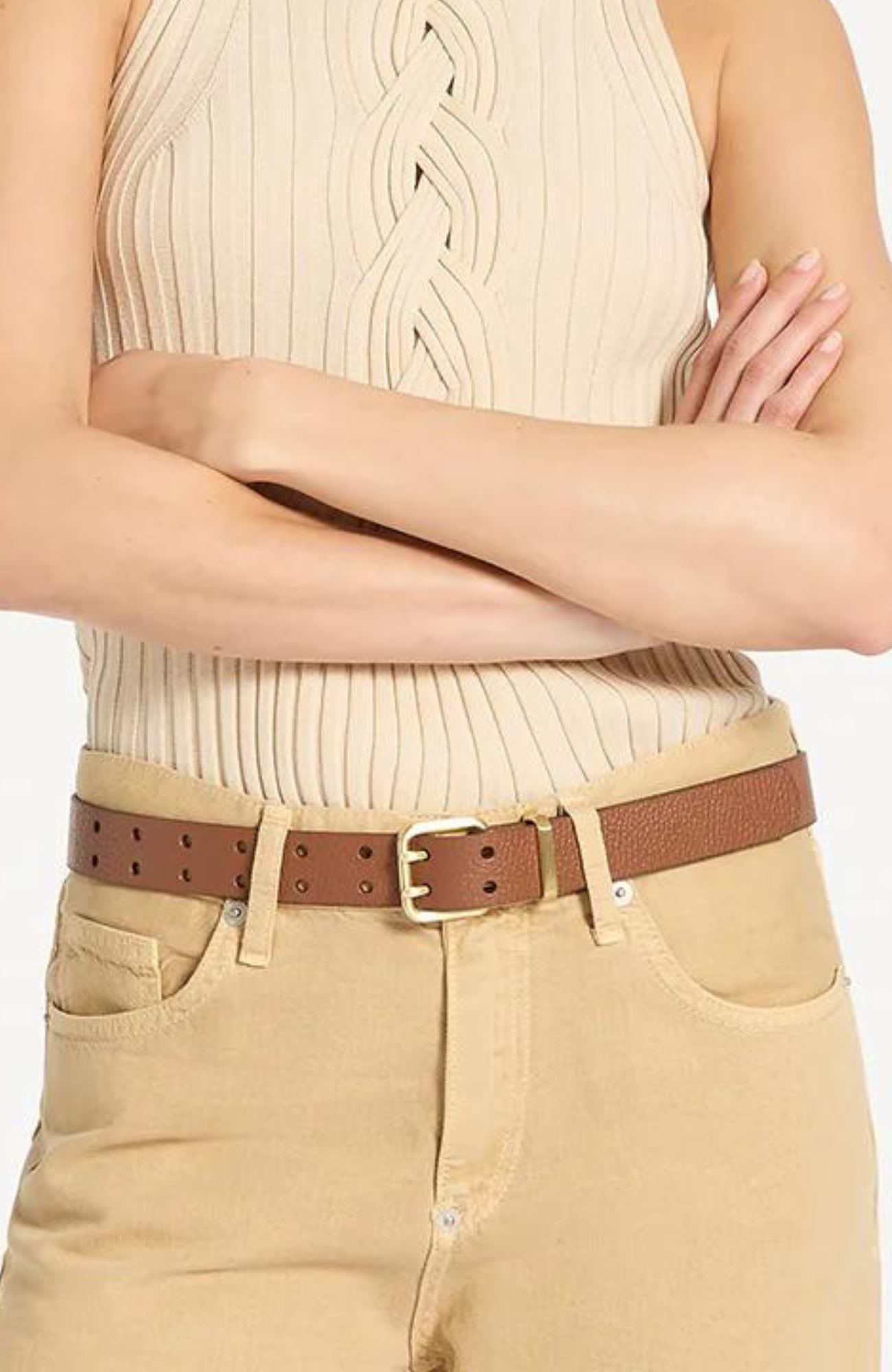 Barely Moving Belt Tan Gold