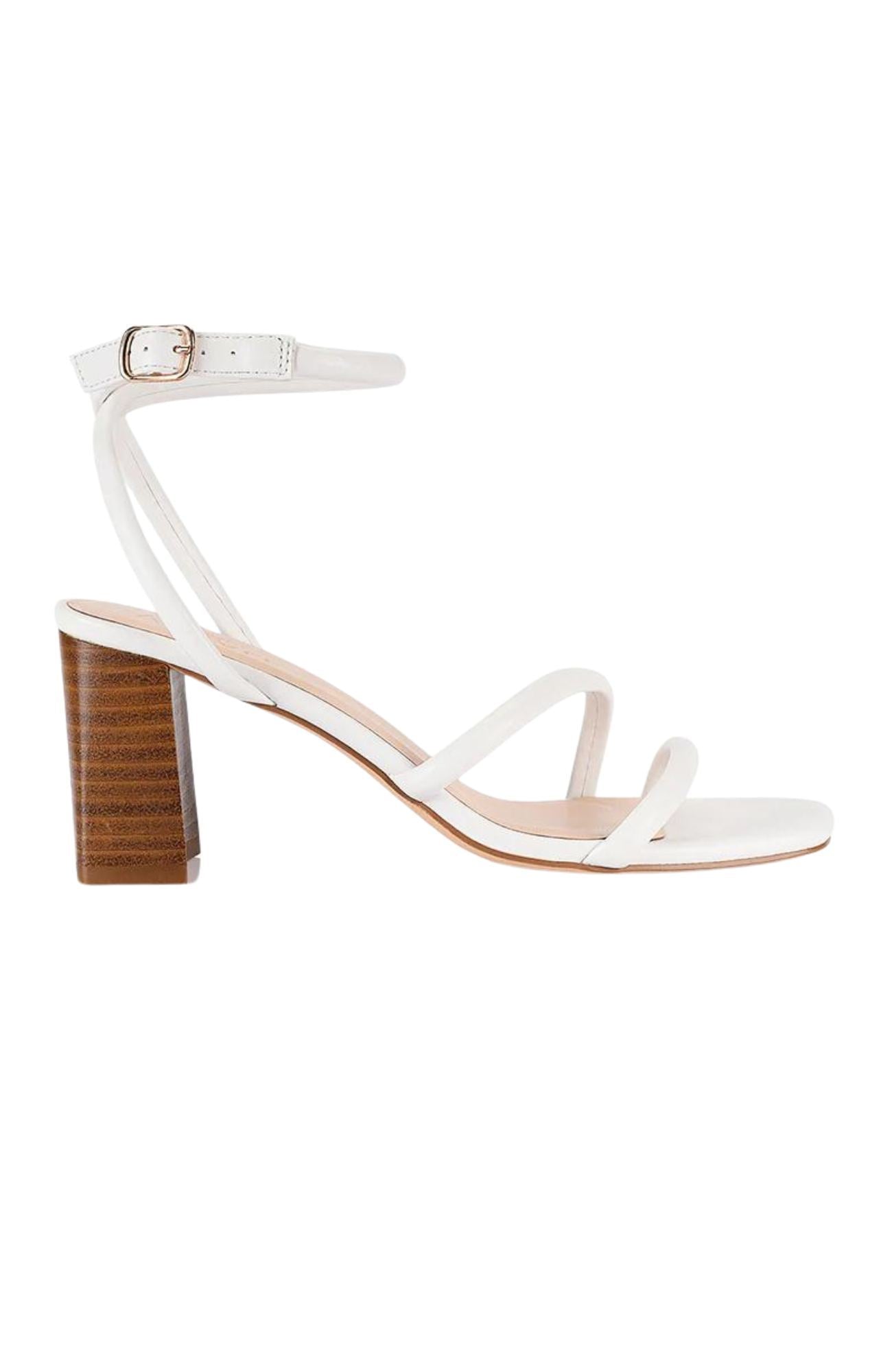 Nadia Block Heel Sandal White