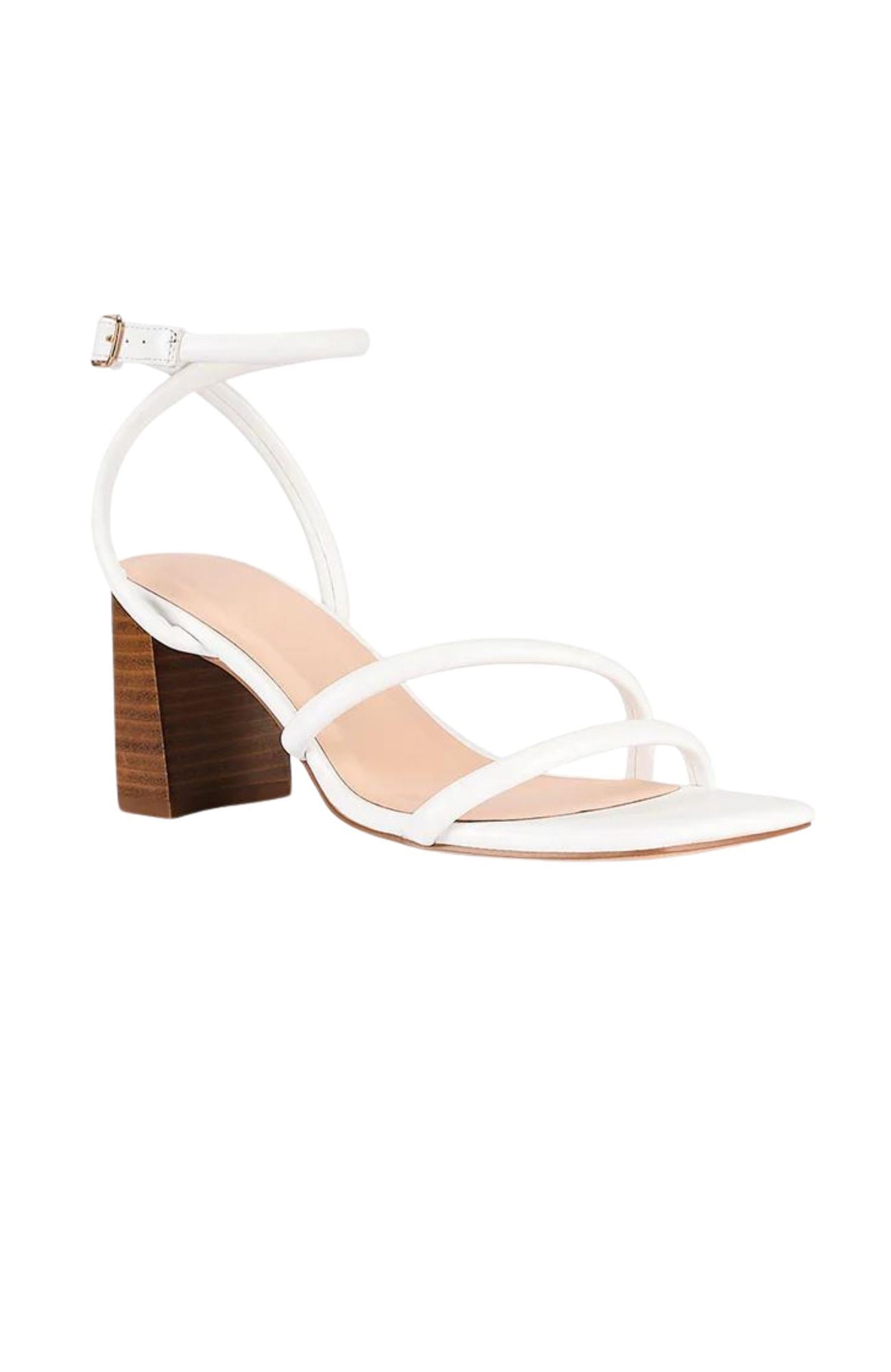 Nadia Block Heel Sandal White