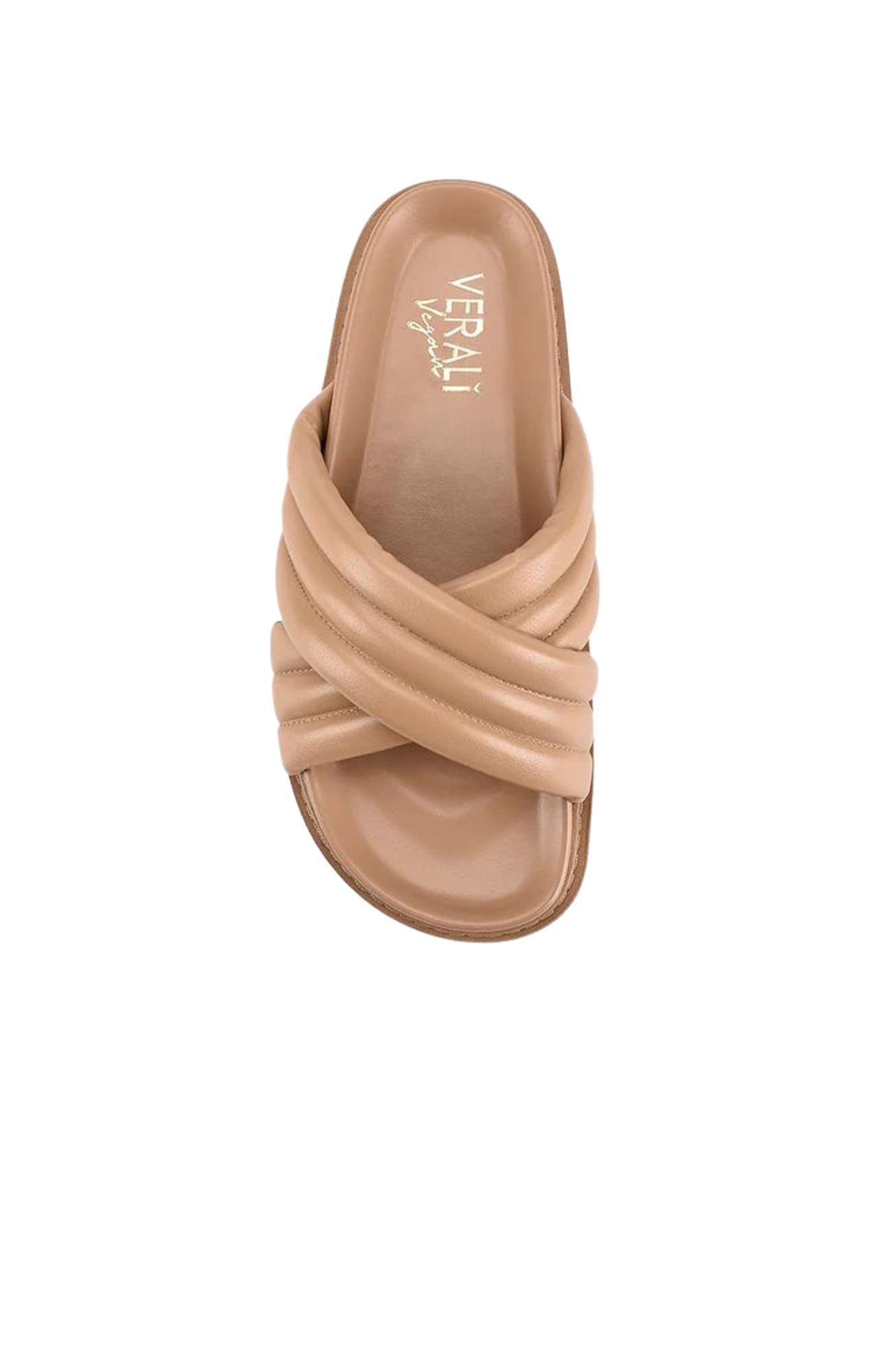 Britney Footbed Slide Dark Camel