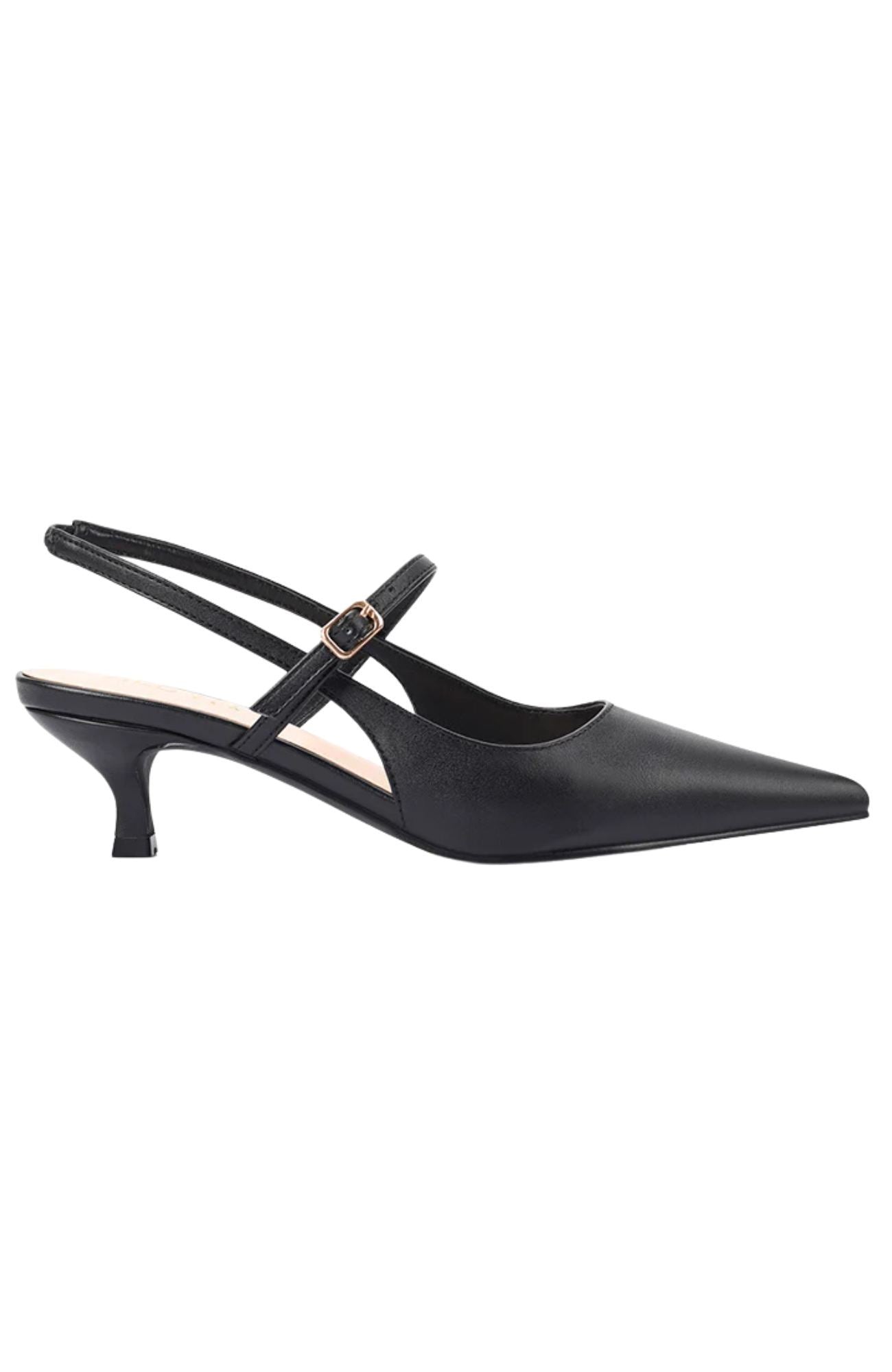 Luce Slingback Kitten Heels Black