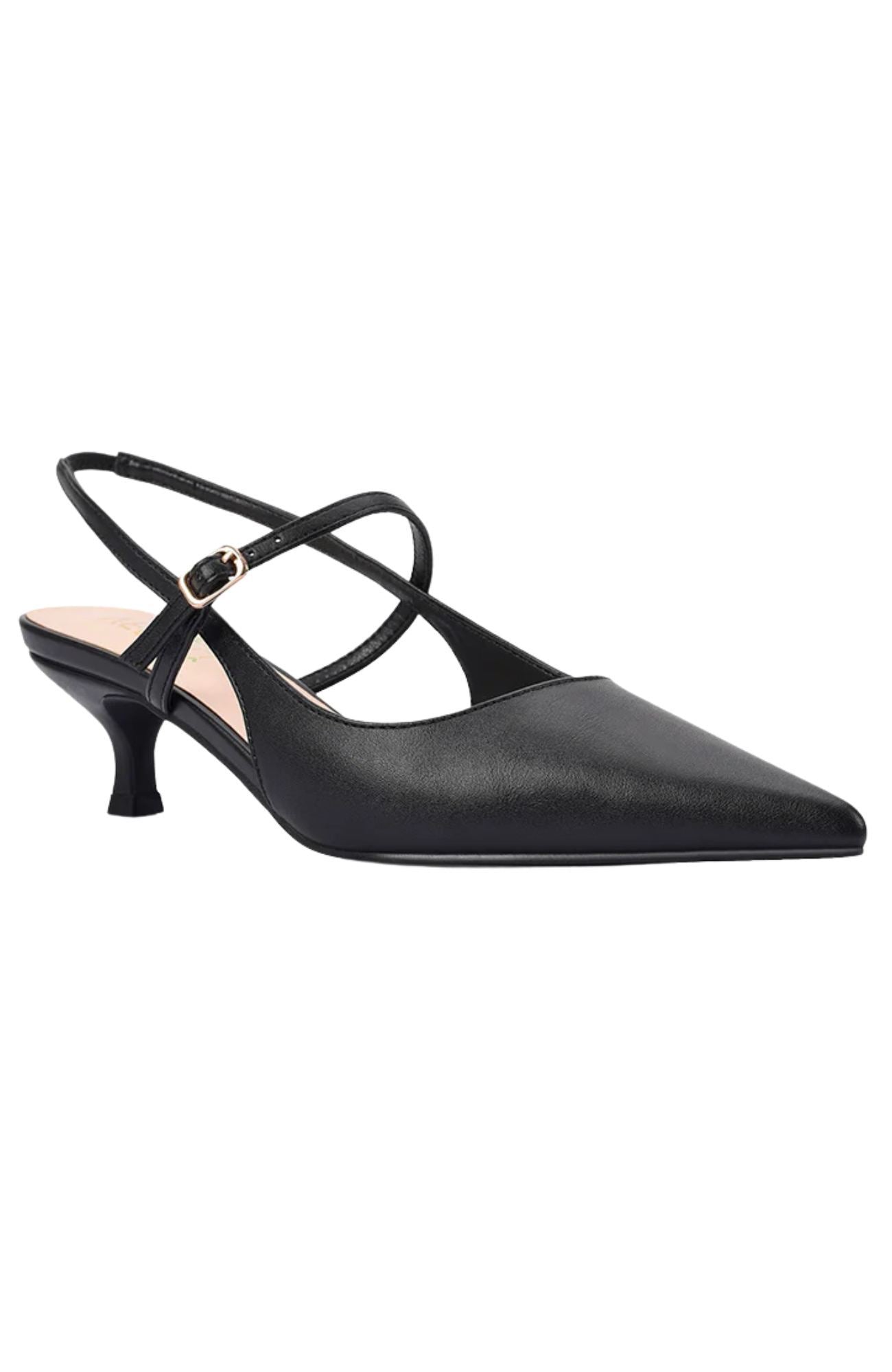 Luce Slingback Kitten Heels Black