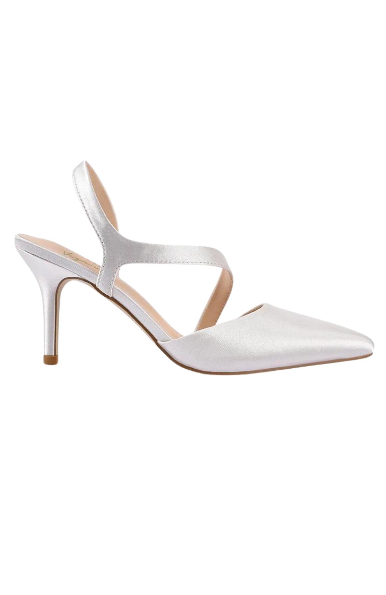 Lemon Point Toe Heel Ivory Satin