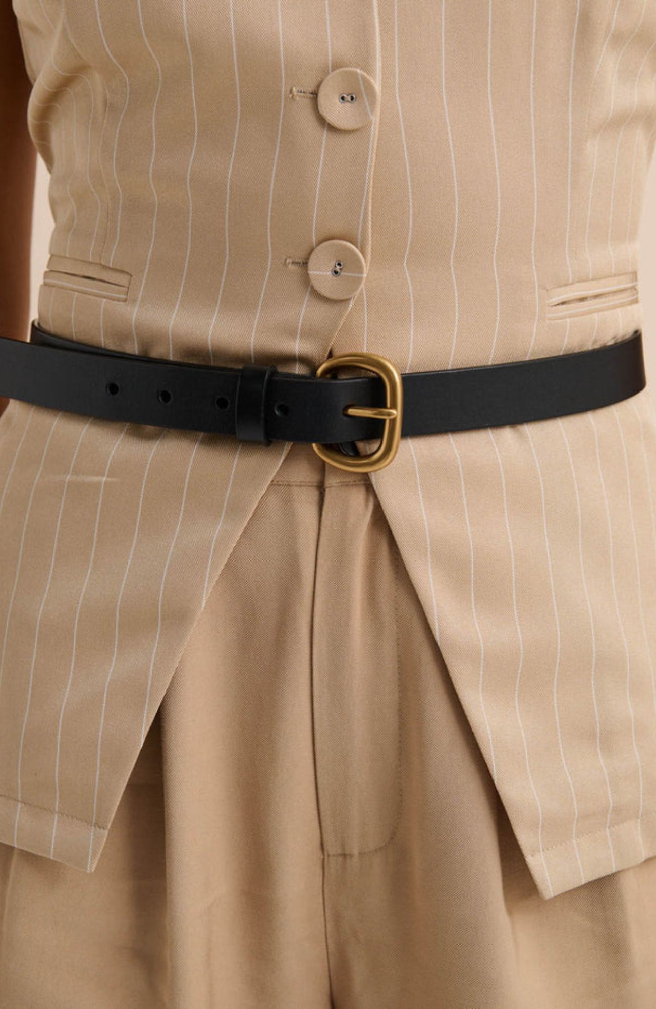 Hudson Belt Black Gold